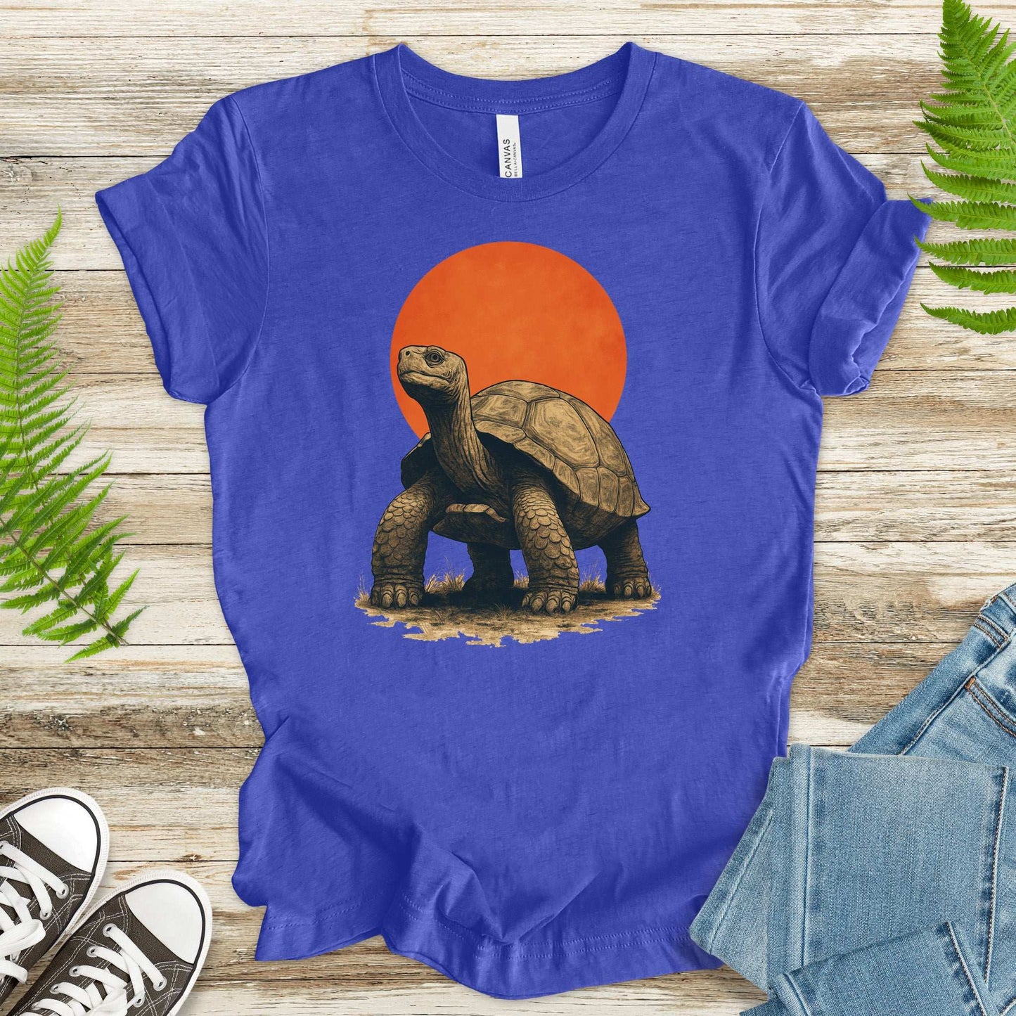 Vintage Tortoise Sun T-Shirt – Japanese Style Jungle Safari Tee