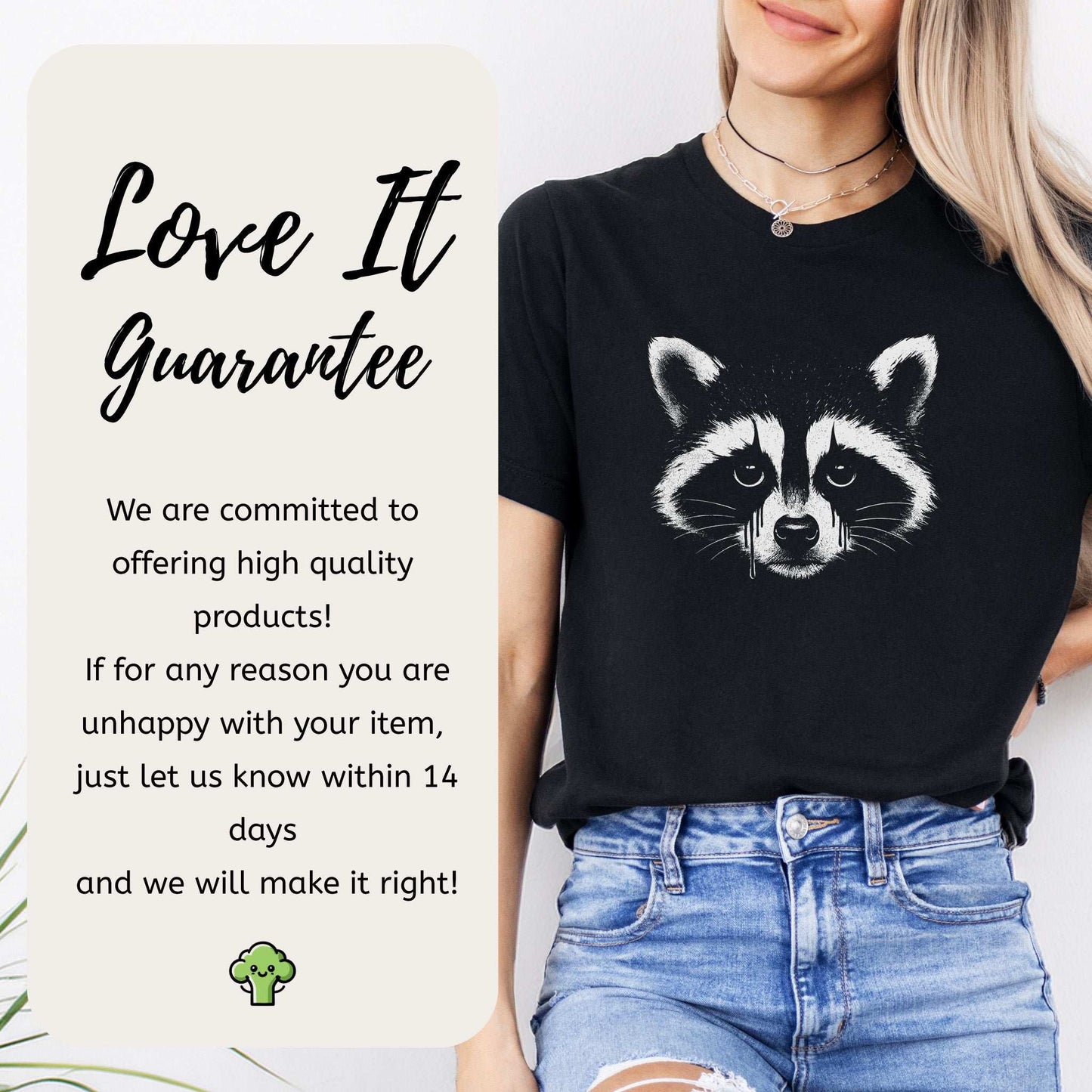 Gothcoon Raccoon T-Shirt – Vintage Grunge Forest Spirit Tee