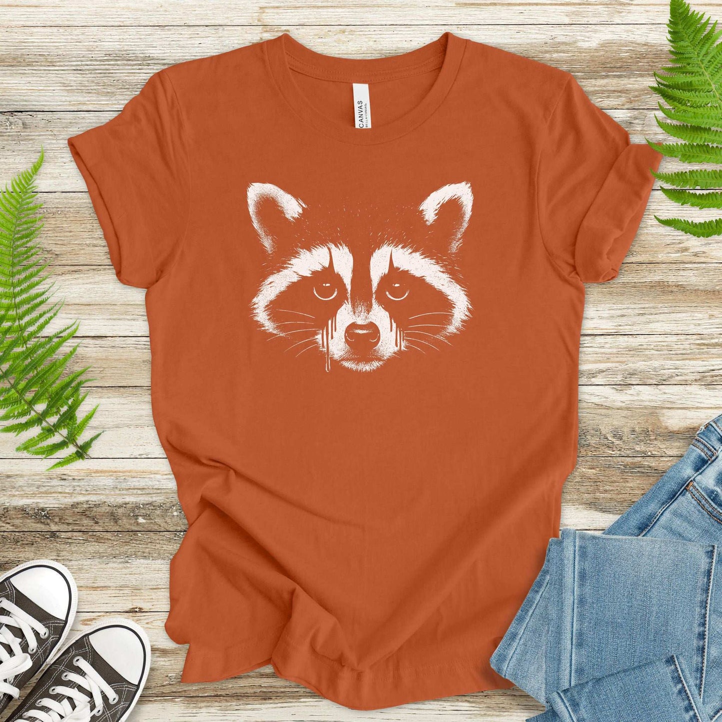 Gothcoon Raccoon T-Shirt – Vintage Grunge Forest Spirit Tee
