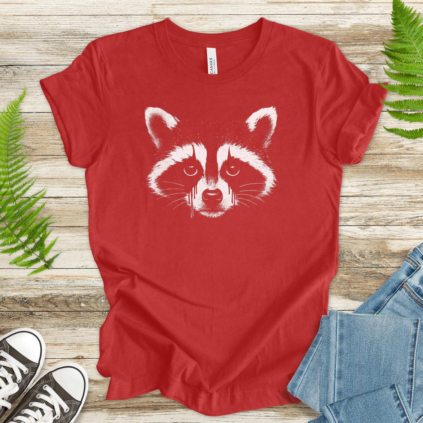 Gothcoon Raccoon T-Shirt – Vintage Grunge Forest Spirit Tee