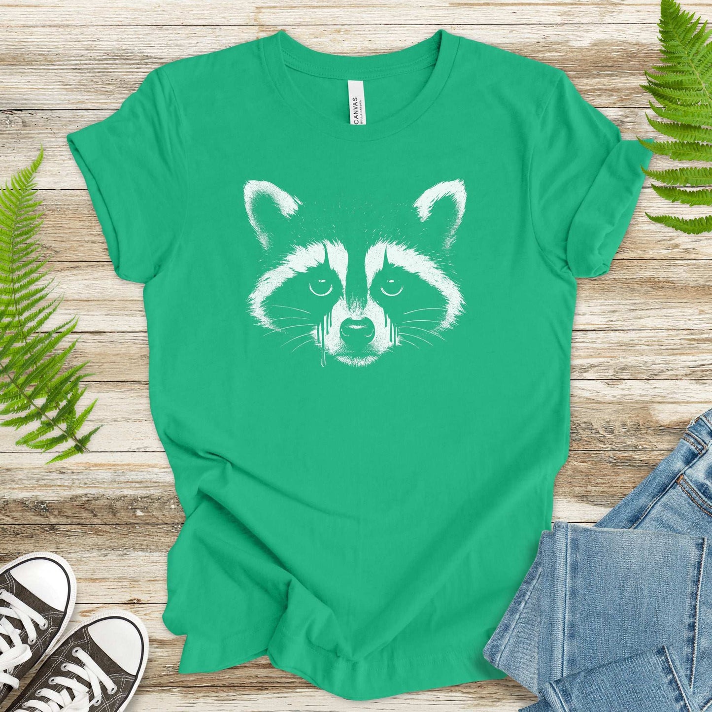 Gothcoon Raccoon T-Shirt – Vintage Grunge Forest Spirit Tee