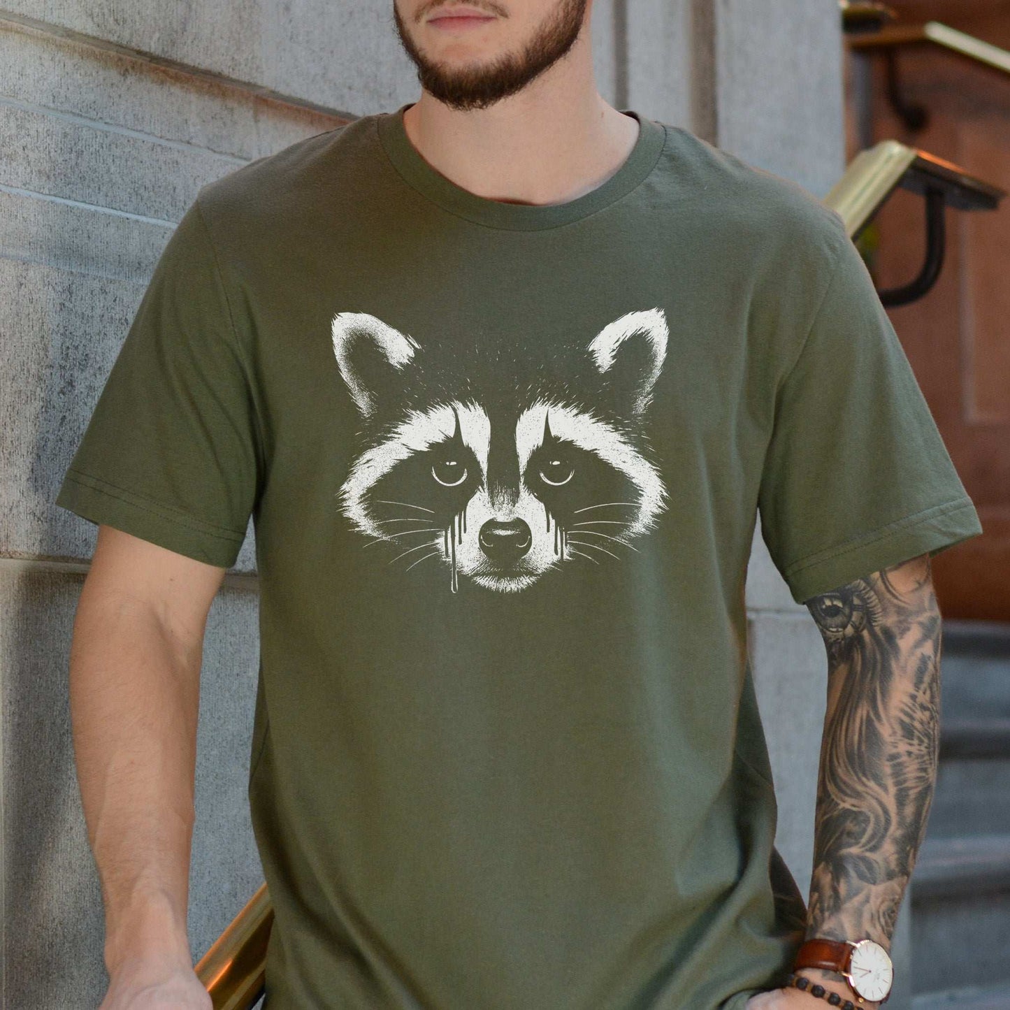 Gothcoon Raccoon T-Shirt – Vintage Grunge Forest Spirit Tee