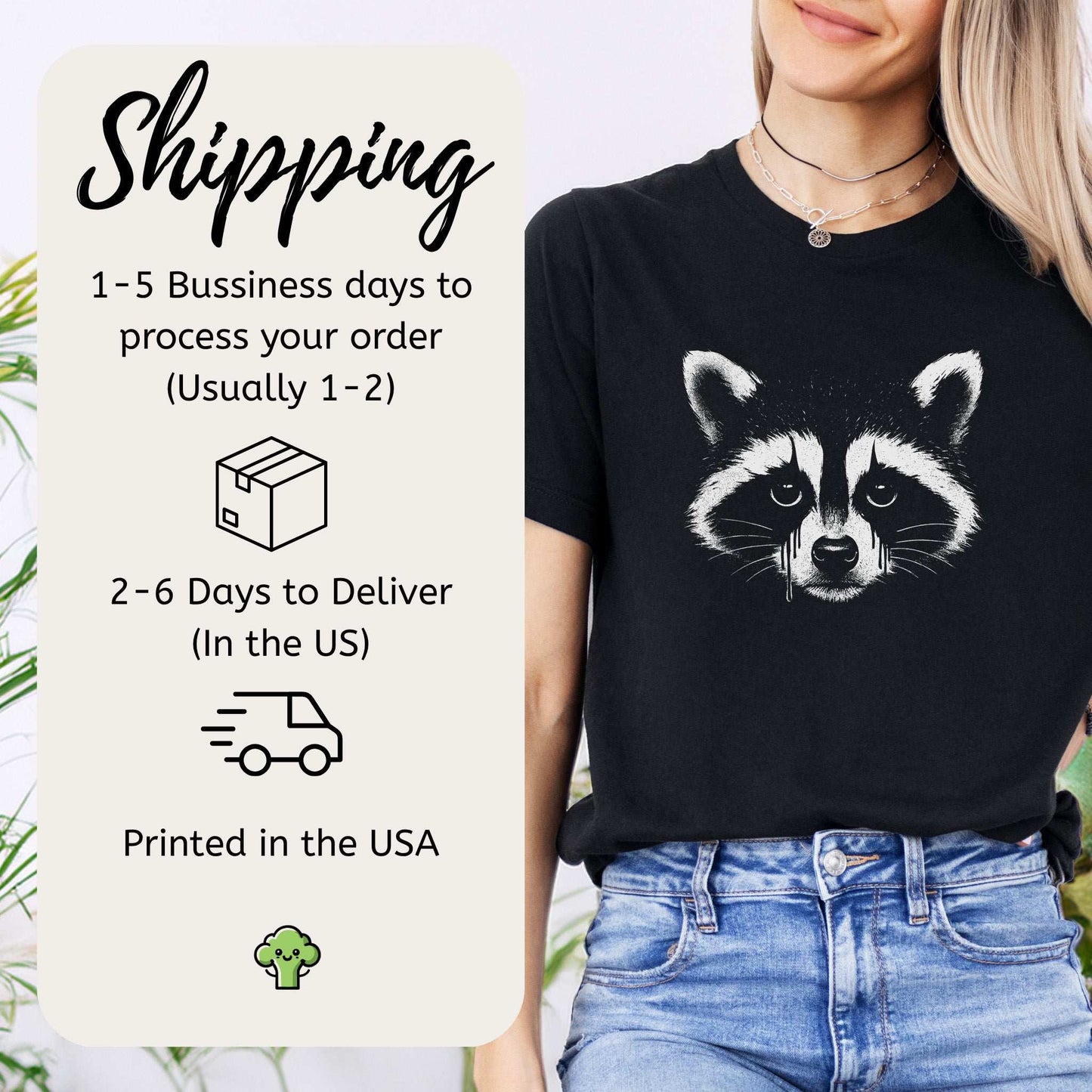 Gothcoon Raccoon T-Shirt – Vintage Grunge Forest Spirit Tee