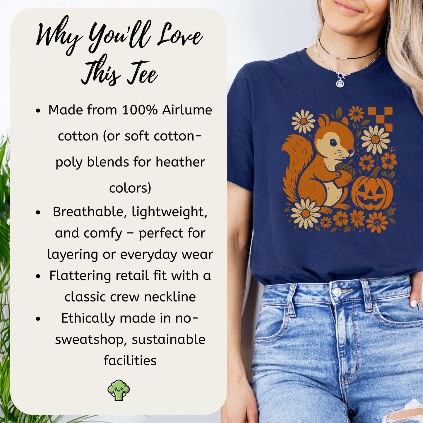 Pumpkin Patch Squirrel T-Shirt – Cute Retro Halloween Nature Vibes