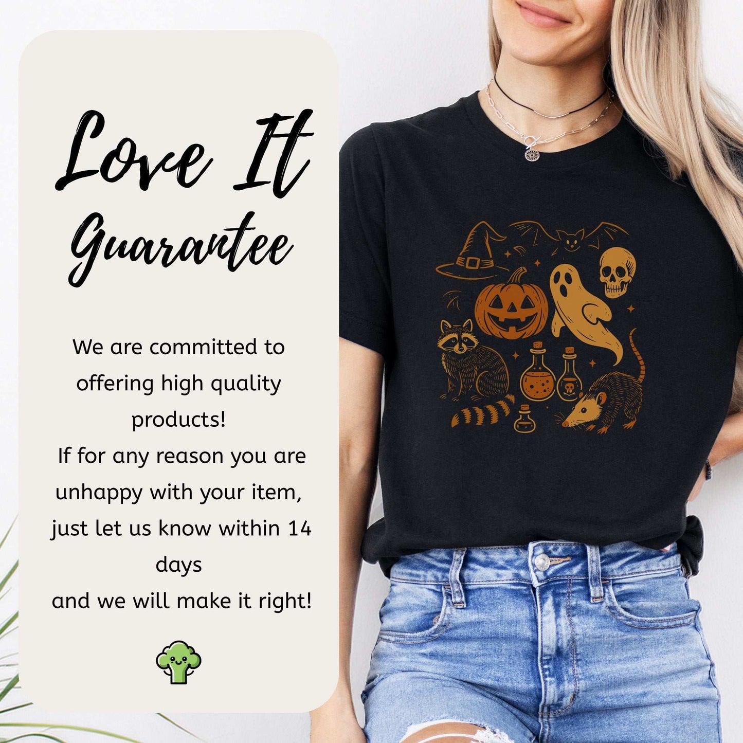 Halloween Raccoon & Opossum T-Shirt – Spooky Trash Panda Potion Vibes