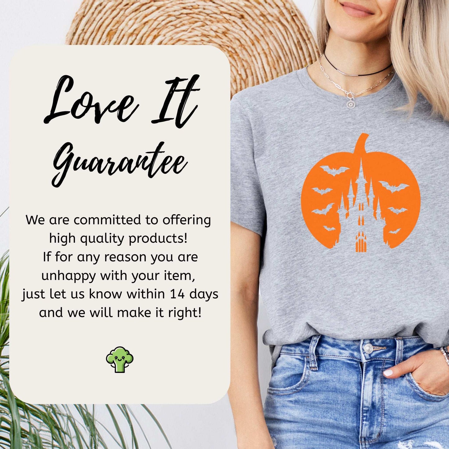 Haunted Pumpkin Castle T-Shirt – Gothic Halloween Bat & Spooky Vibes Tee