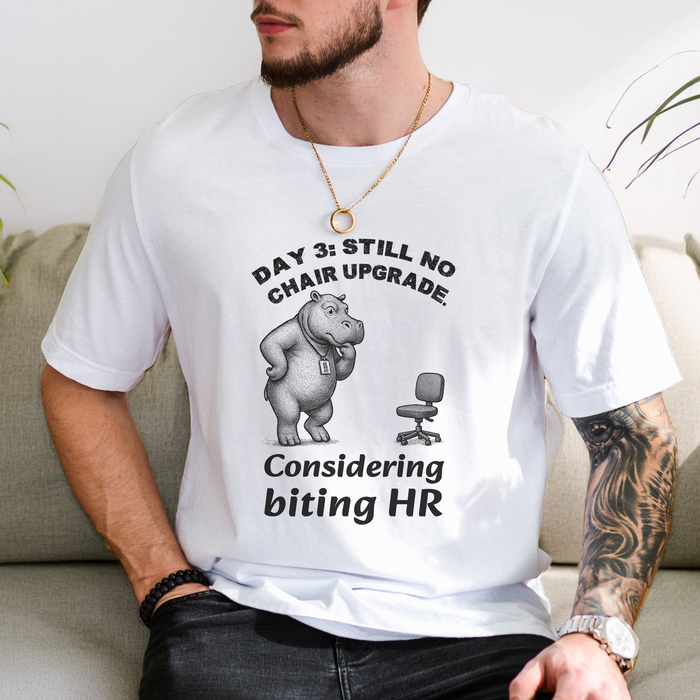 Hippo HR Complaint T-Shirt – Funny Office Chair Meme for Work Warriors