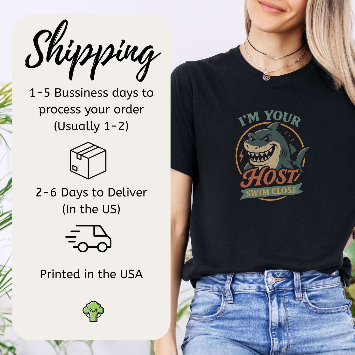 I’m Your Host Shark T-Shirt – Creepy Retro Ocean Humor Tee