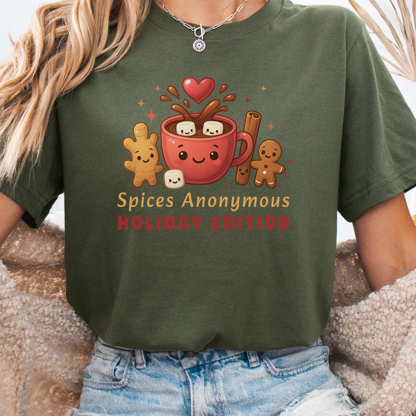 Spices Anonymous Holiday Edition T-Shirt – Funny Cocoa & Baking Christmas Tee