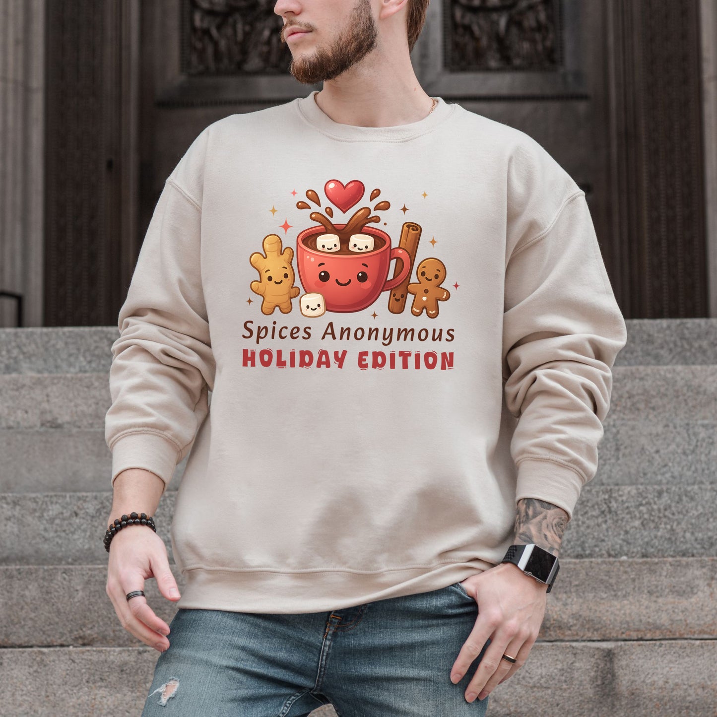 Spices Anonymous Holiday Edition Sweatshirt – Funny Cocoa & Baking Christmas Sweater