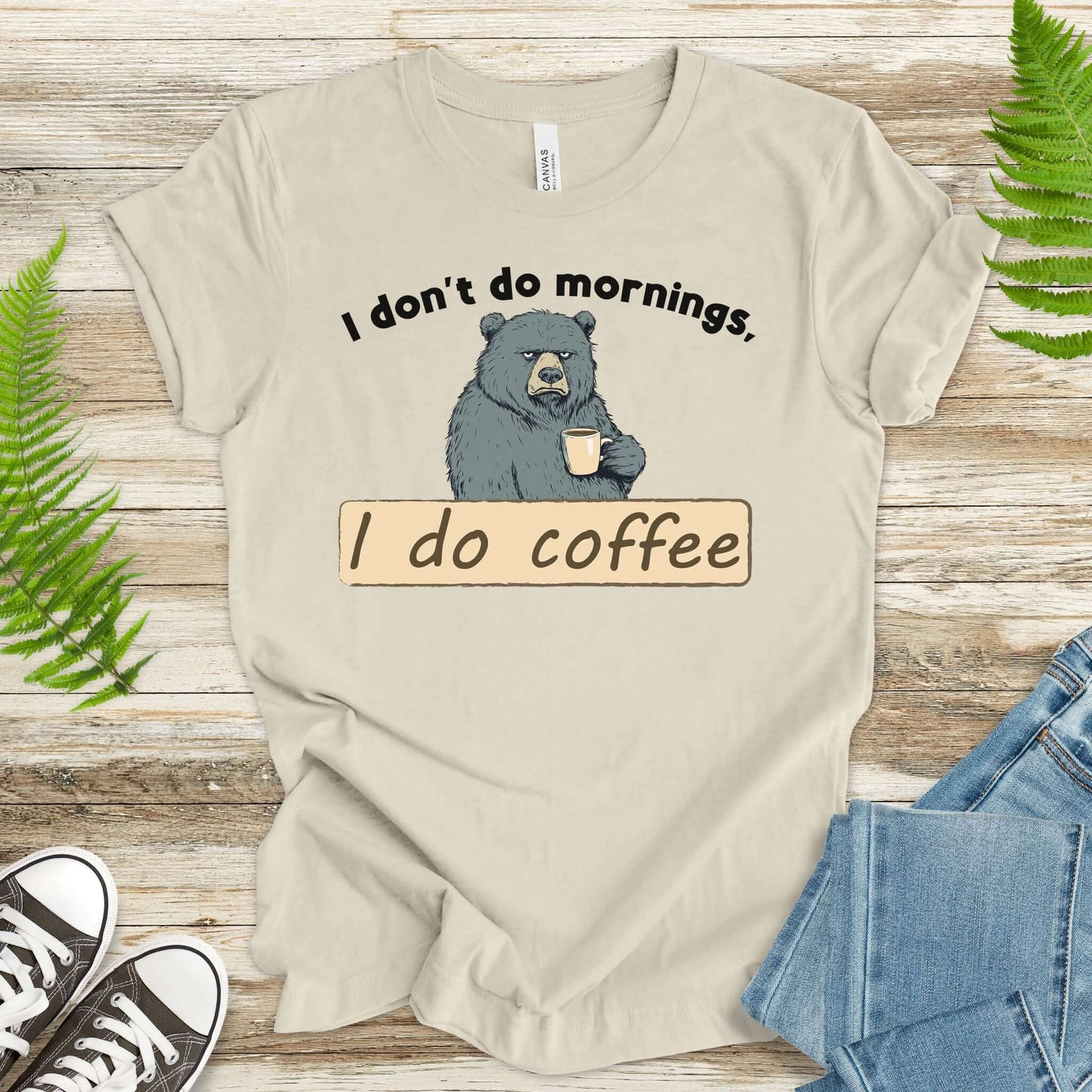 Grumpy Bear’s Morning Survival Kit – Coffee & Zero Patience T-Shirt - TShirtree
