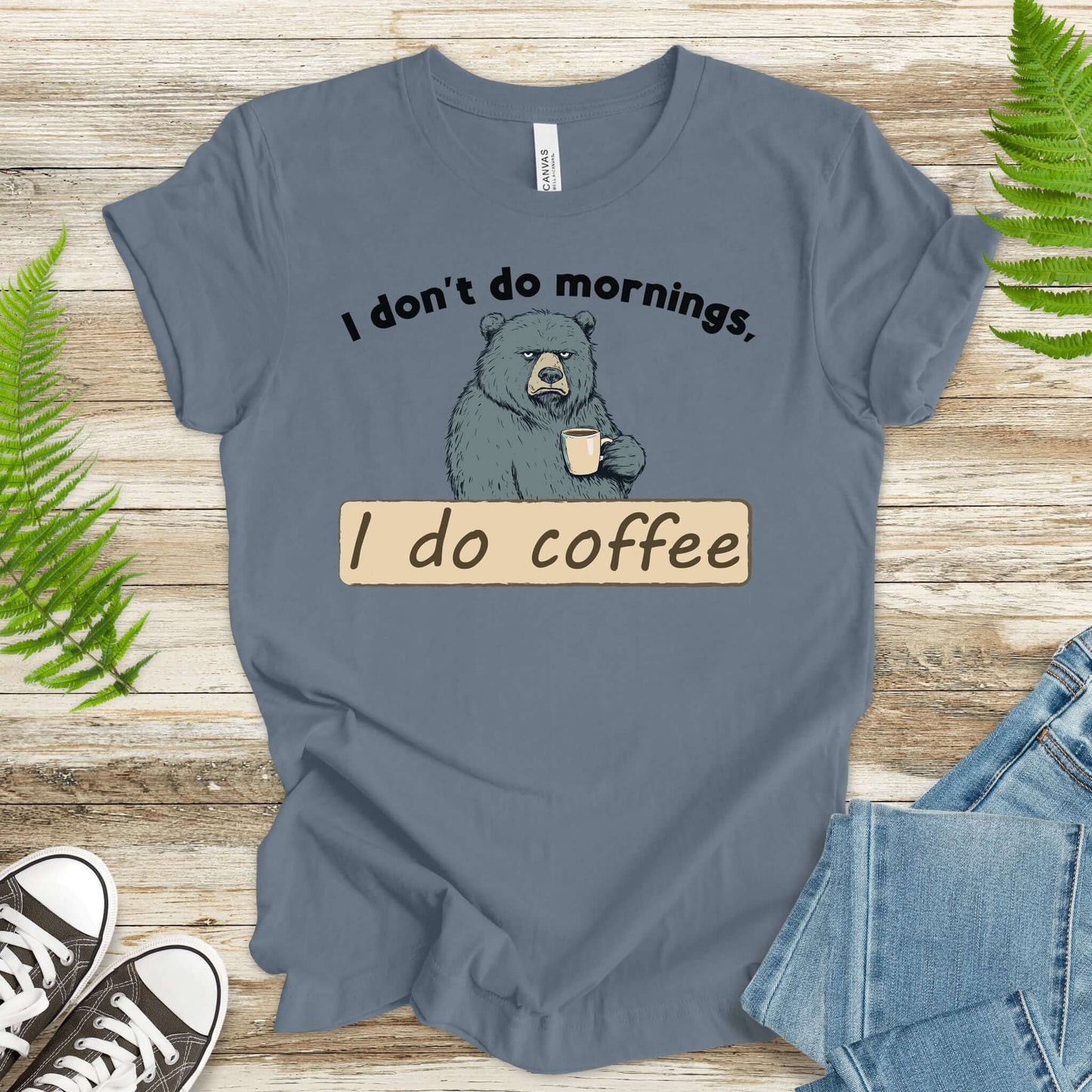 Grumpy Bear’s Morning Survival Kit – Coffee & Zero Patience T-Shirt - TShirtree