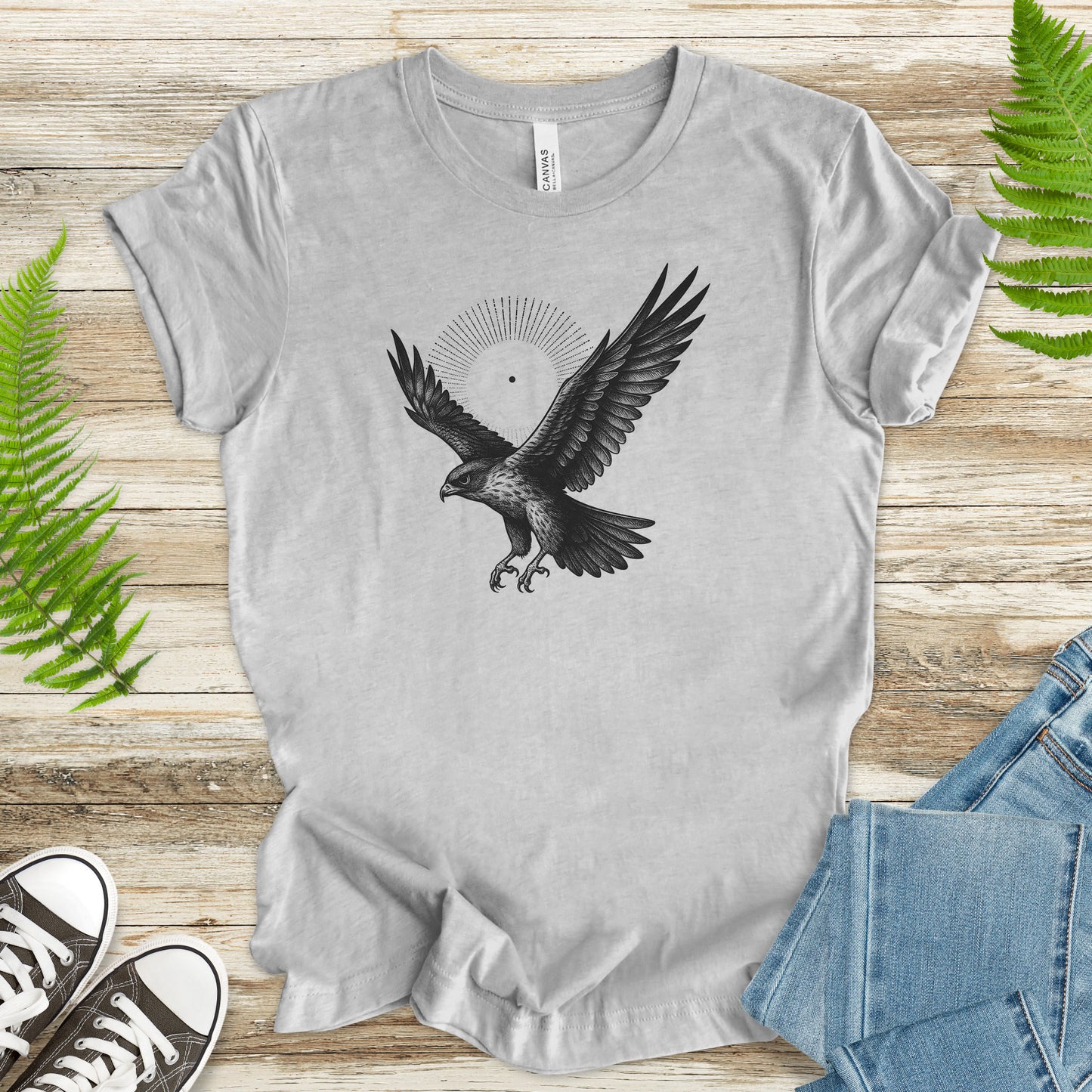 Holy Hawk T-Shirt – Vintage Bird of Prey Spirit Animal Tee