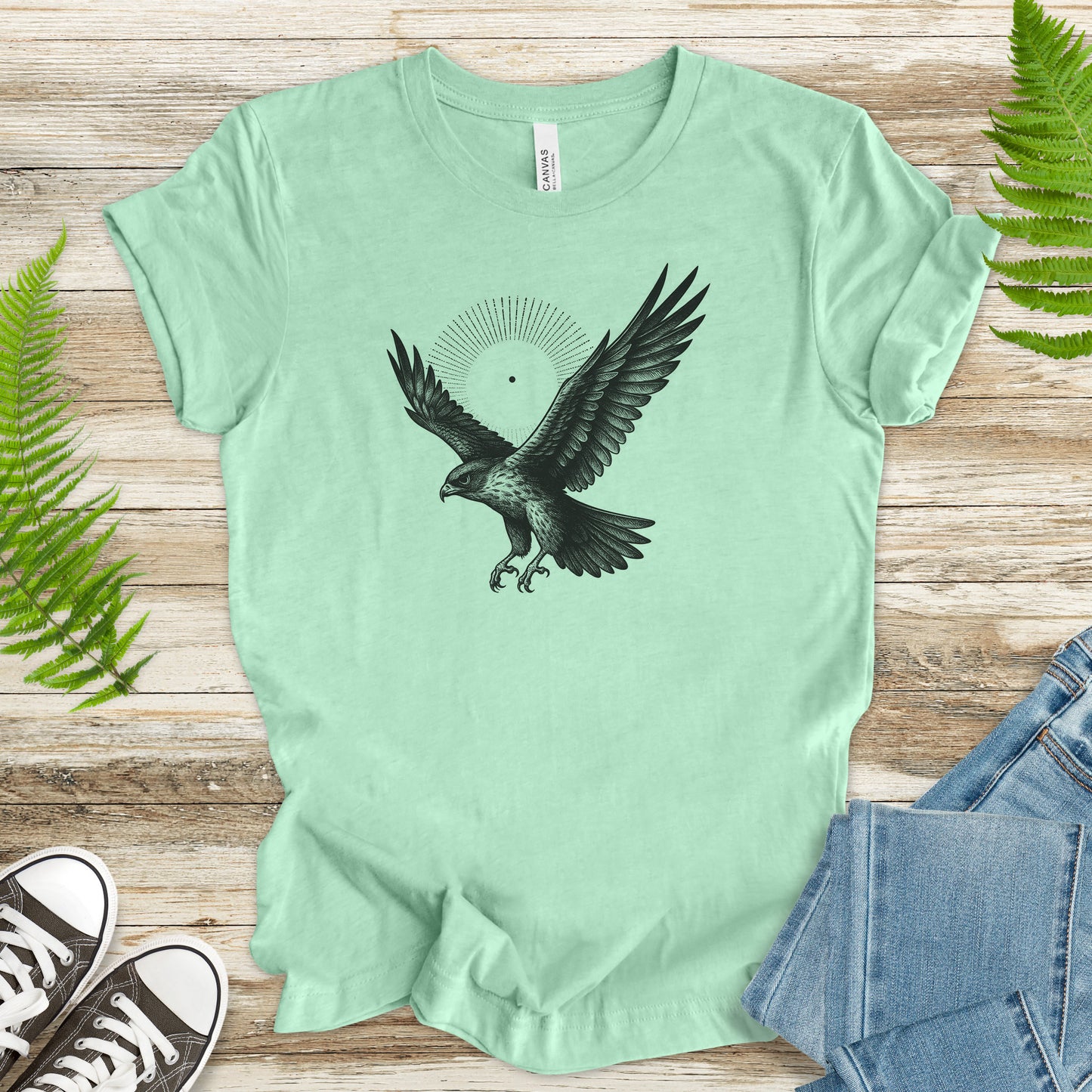 Holy Hawk T-Shirt – Vintage Bird of Prey Spirit Animal Tee