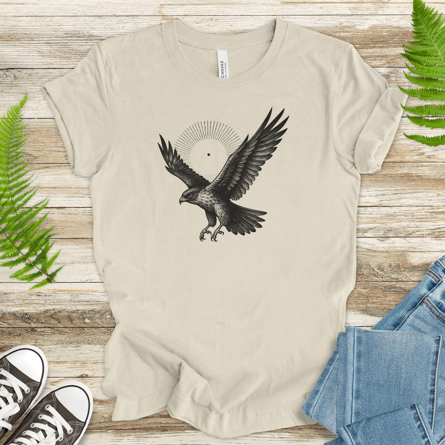 Holy Hawk T-Shirt – Vintage Bird of Prey Spirit Animal Tee