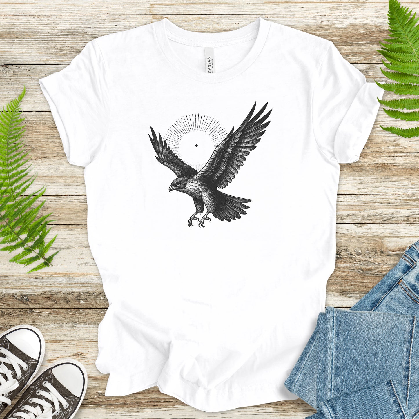 Holy Hawk T-Shirt – Vintage Bird of Prey Spirit Animal Tee