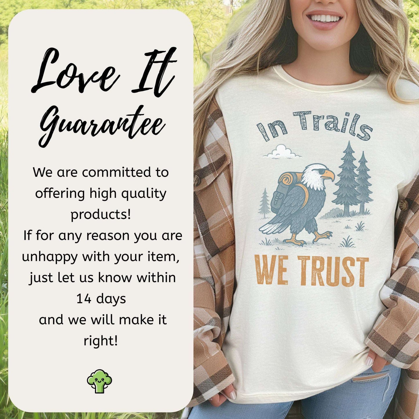 In Trails We Trust Eagle Hiking T-Shirt