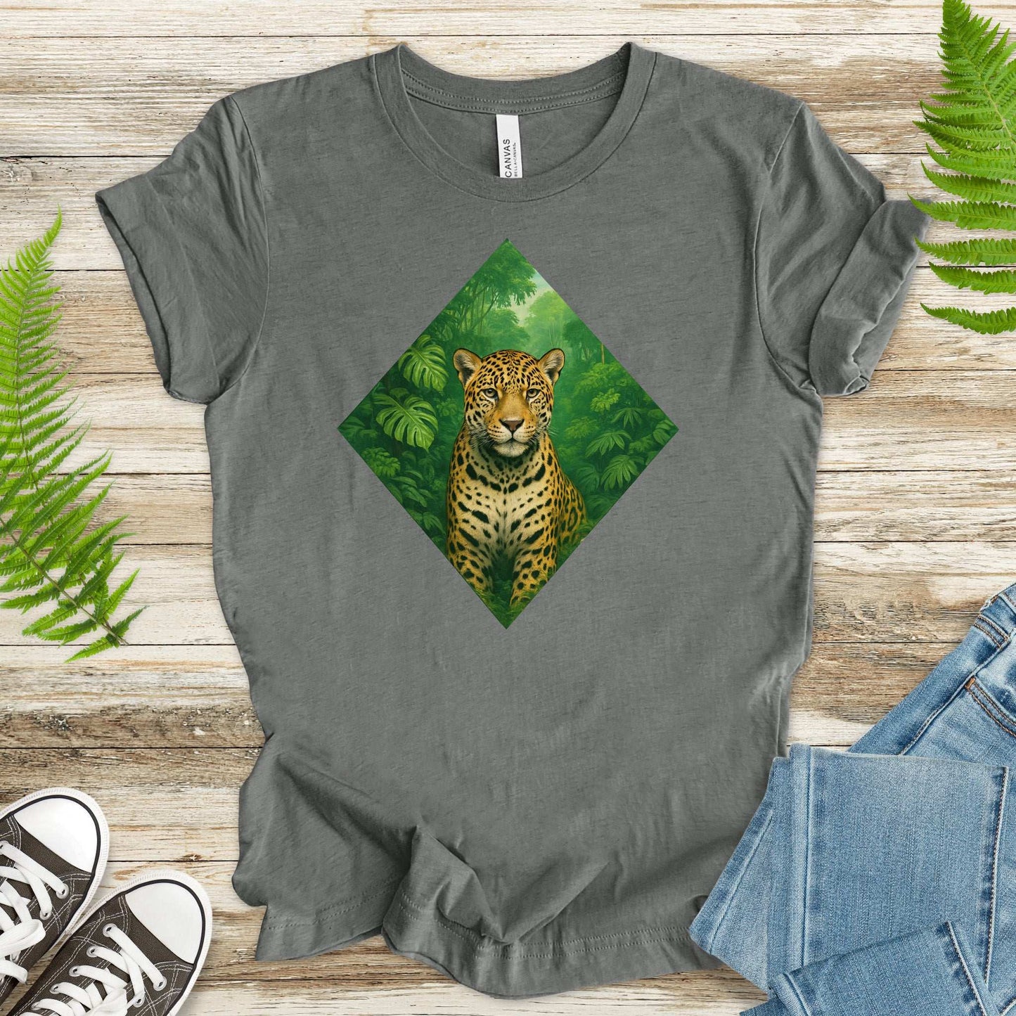 Jaguar Jungle T-Shirt – Wild Cat Spirit Animal Nature Tee