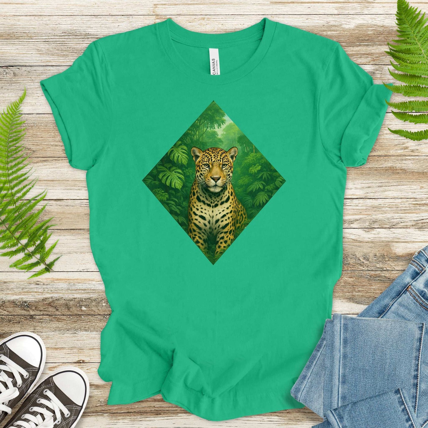 Jaguar Jungle T-Shirt – Wild Cat Spirit Animal Nature Tee
