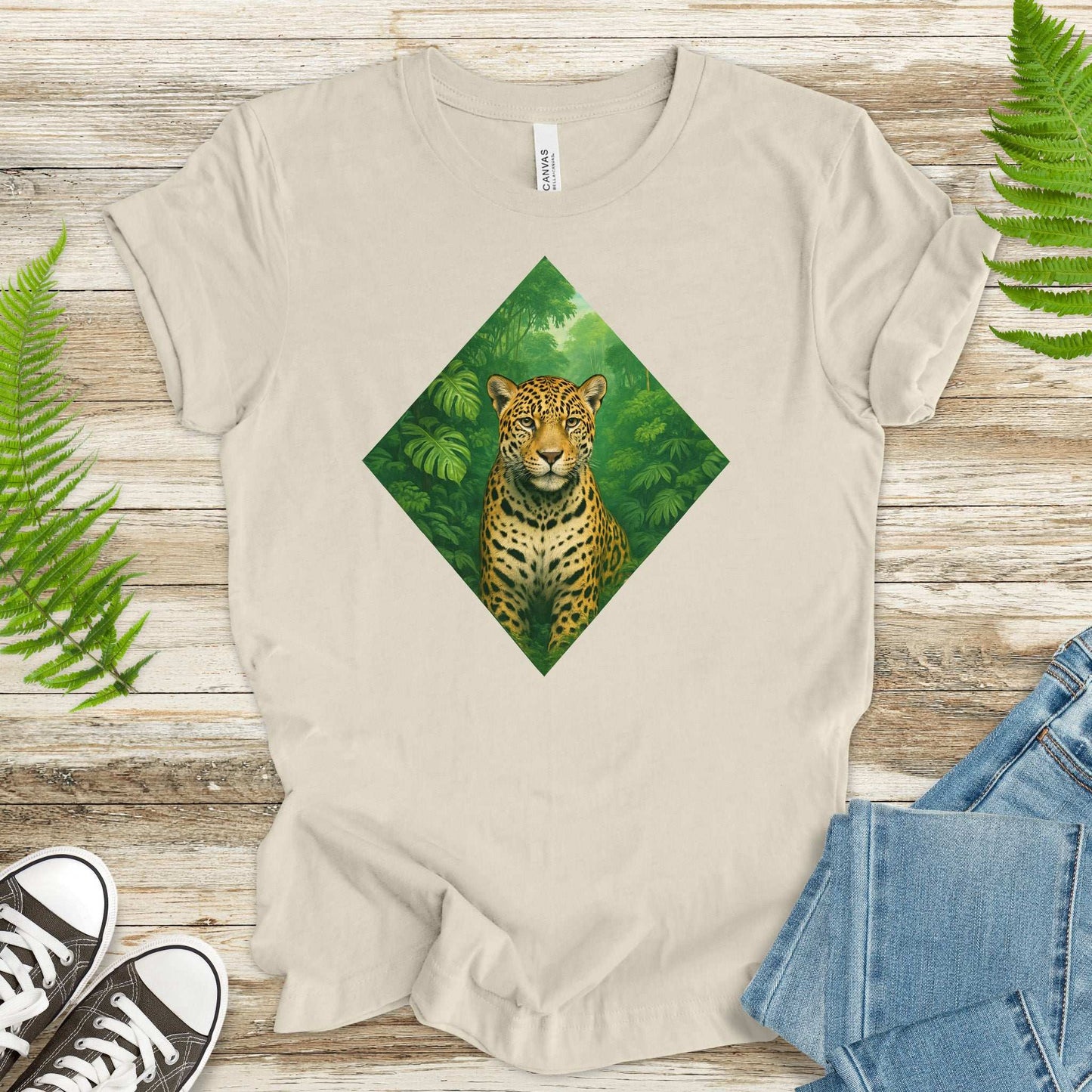 Jaguar Jungle T-Shirt – Wild Cat Spirit Animal Nature Tee