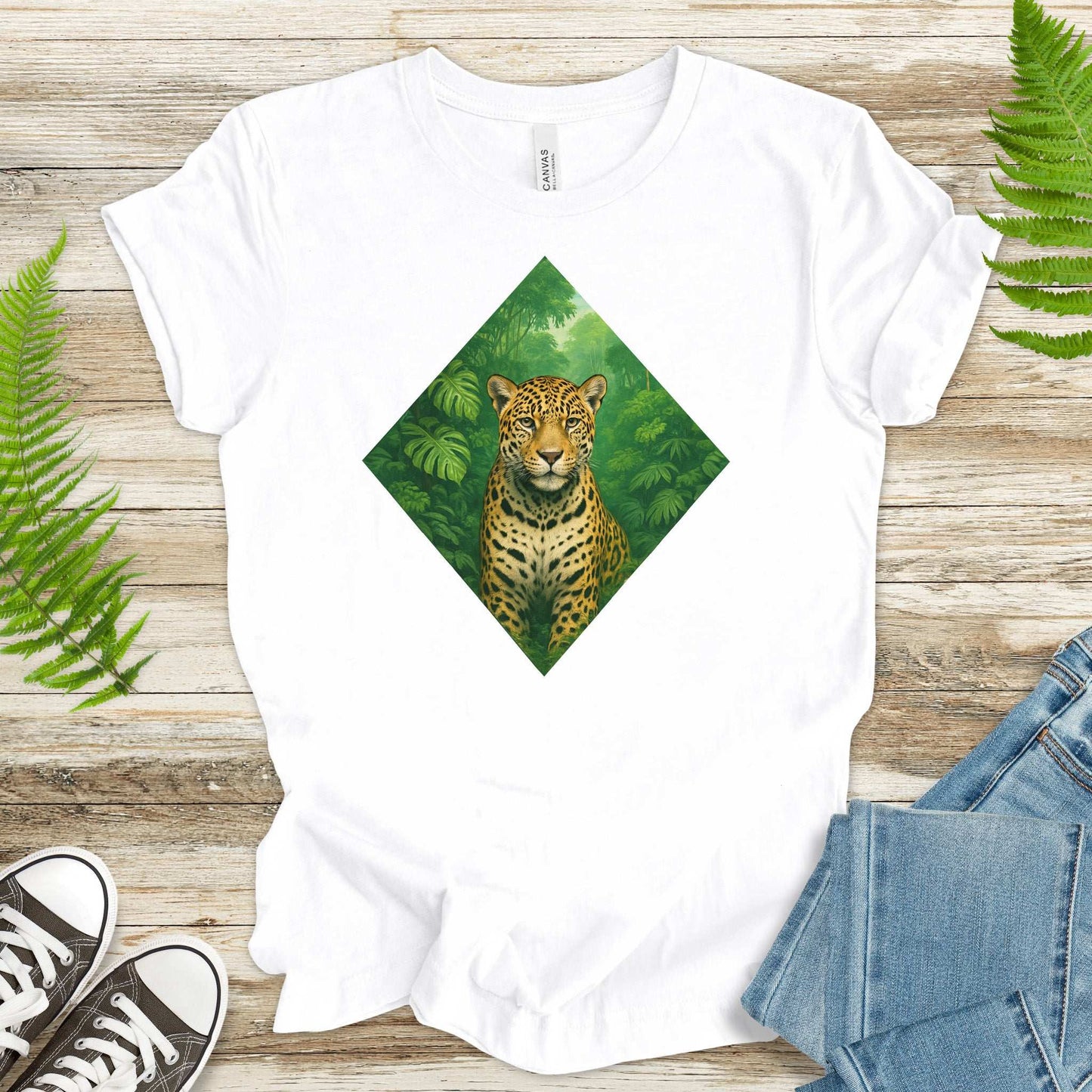 Jaguar Jungle T-Shirt – Wild Cat Spirit Animal Nature Tee
