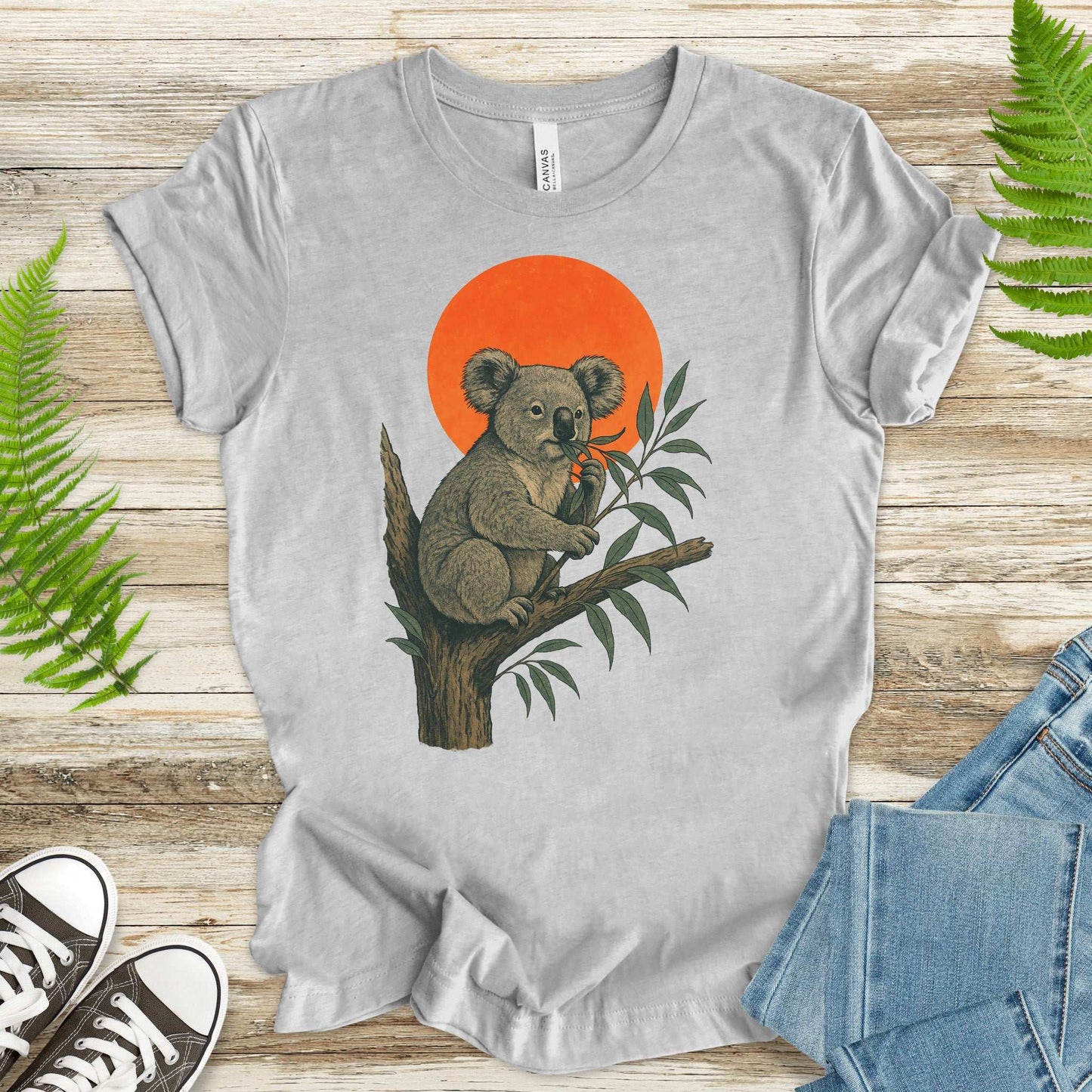 Vintage Koala Tree T-Shirt – Japanese Style Eucalyptus Nature Tee