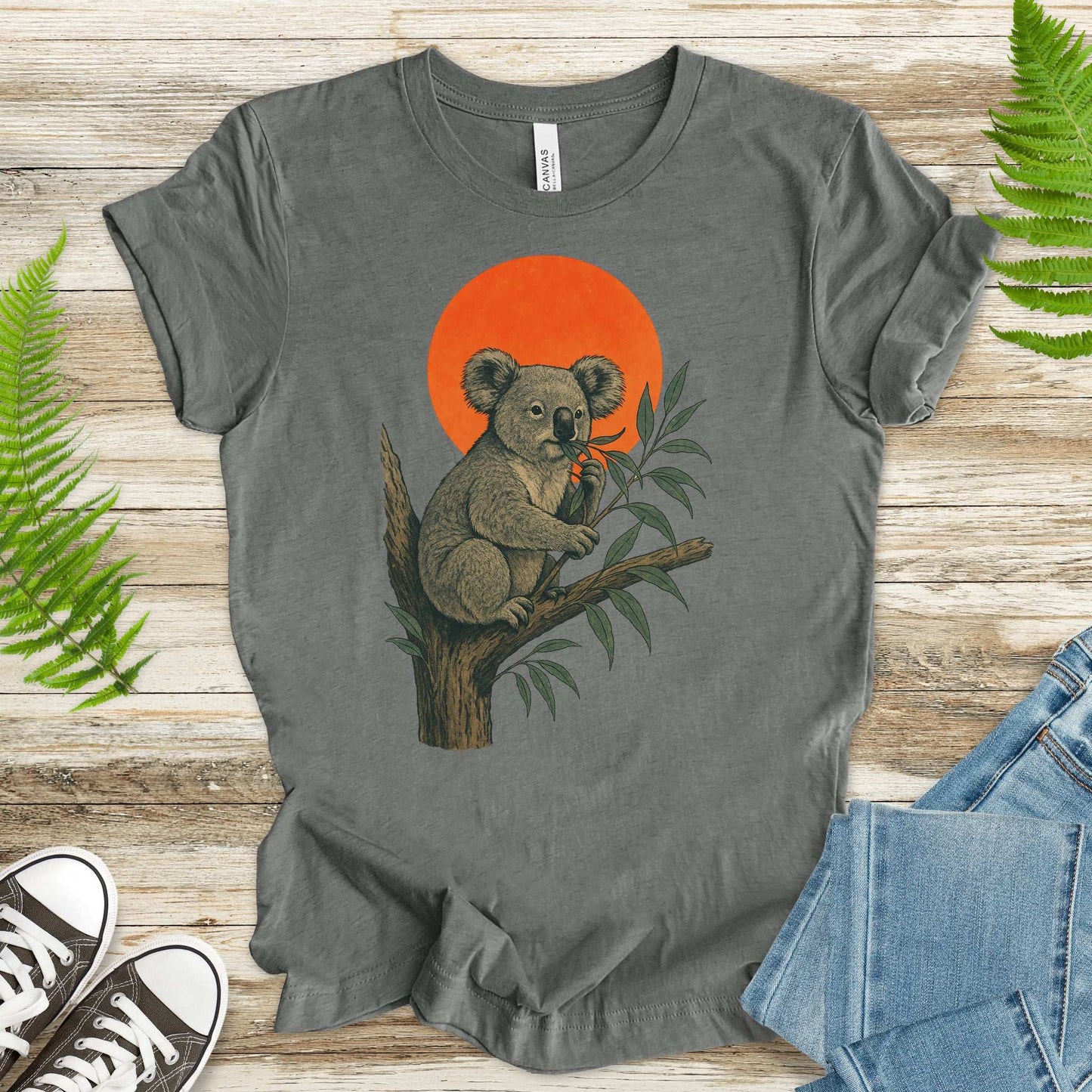 Vintage Koala Tree T-Shirt – Japanese Style Eucalyptus Nature Tee