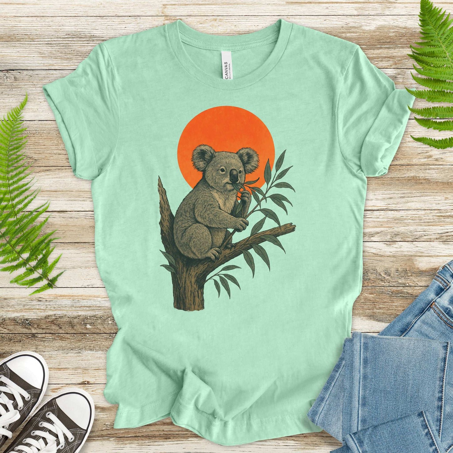 Vintage Koala Tree T-Shirt – Japanese Style Eucalyptus Nature Tee