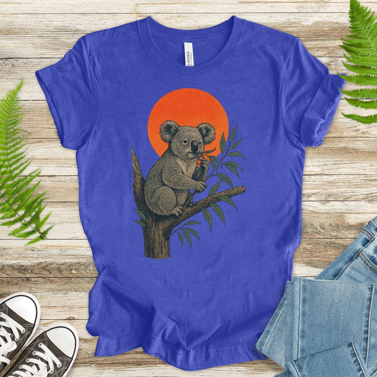 Vintage Koala Tree T-Shirt – Japanese Style Eucalyptus Nature Tee