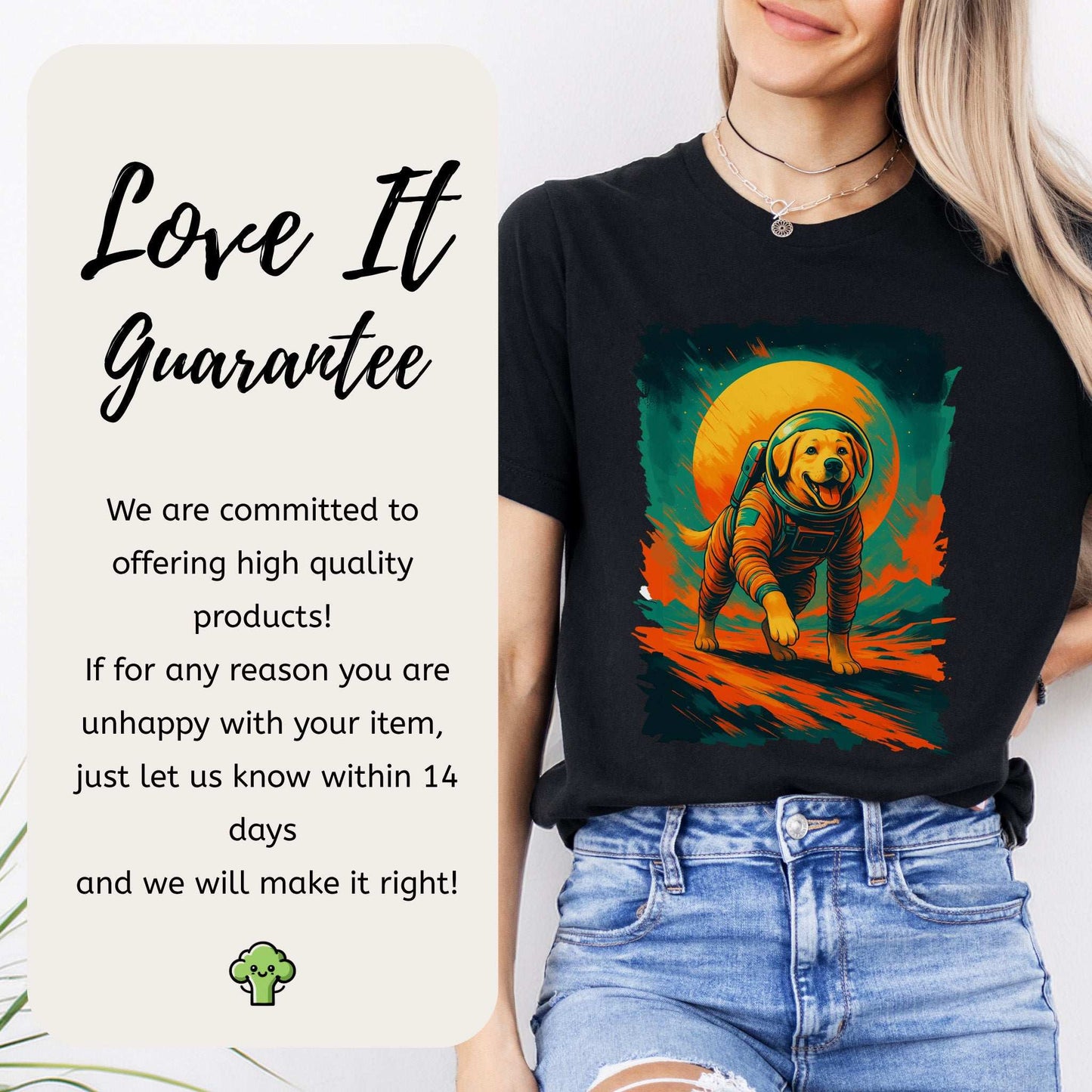 Space Dog Labrador T-Shirt – Astronaut Pup Cosmic Galaxy Tee
