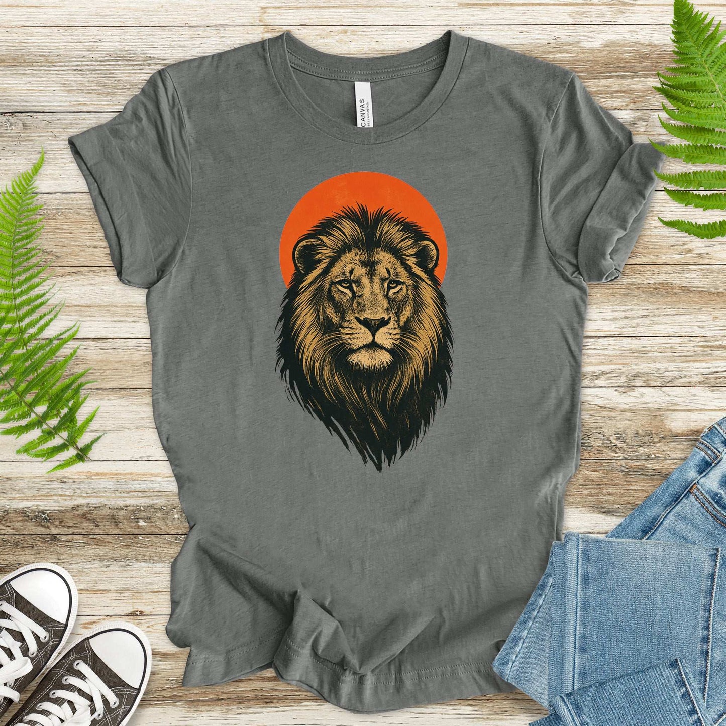 Vintage Lion Sun T-Shirt – Japanese Style Safari King Tee