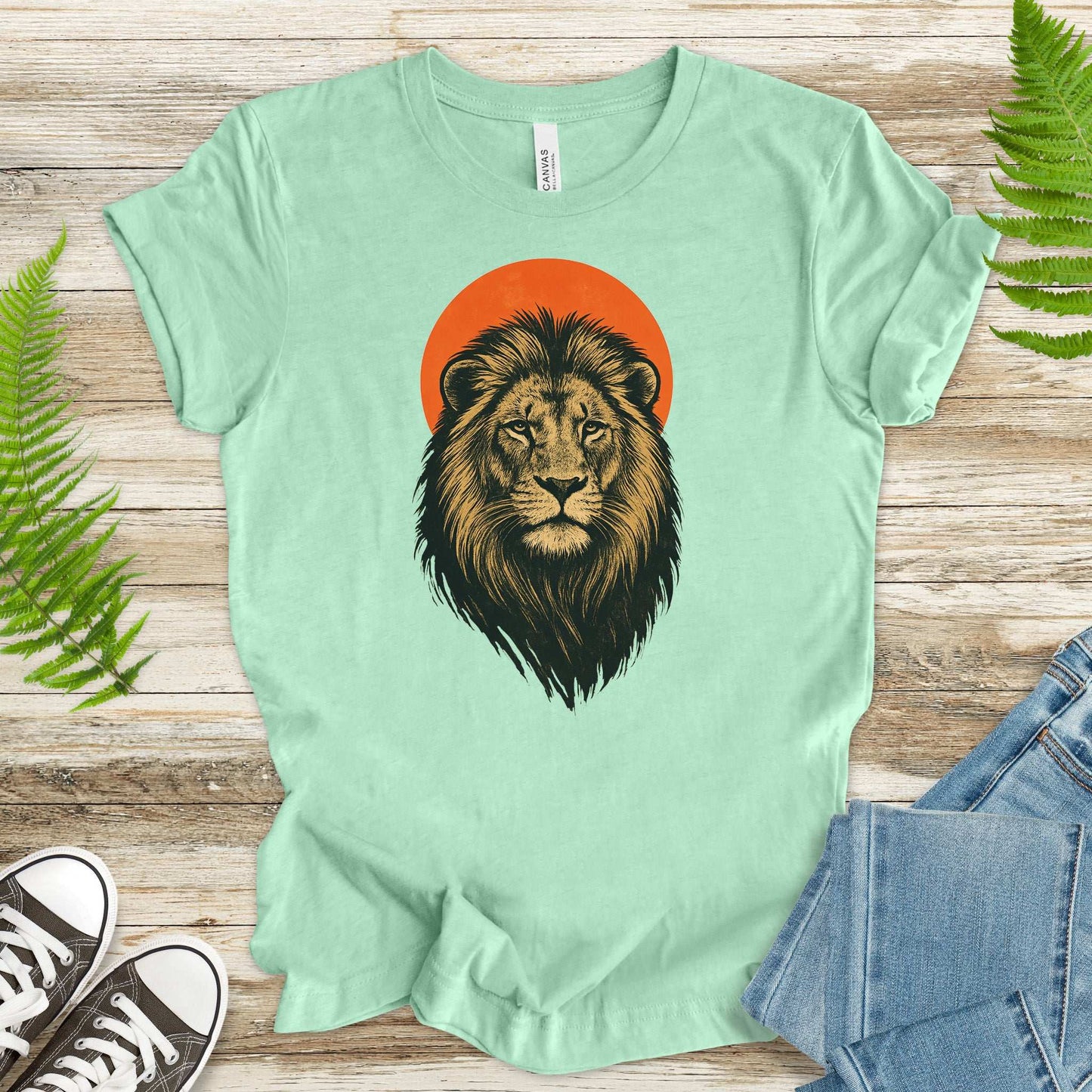 Vintage Lion Sun T-Shirt – Japanese Style Safari King Tee