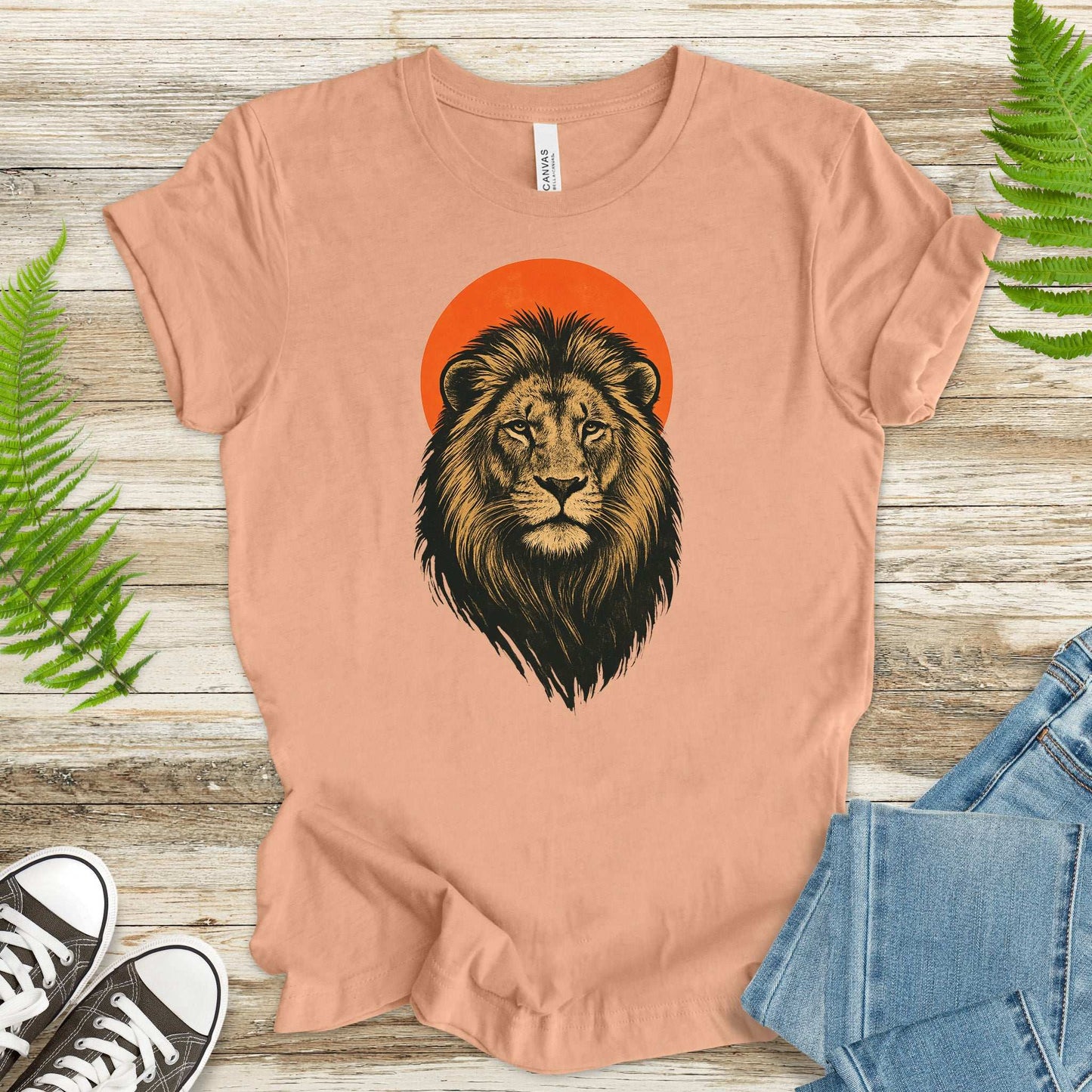 Vintage Lion Sun T-Shirt – Japanese Style Safari King Tee
