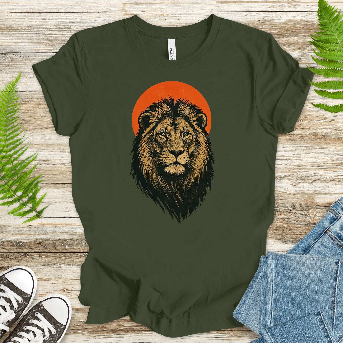 Vintage Lion Sun T-Shirt – Japanese Style Safari King Tee