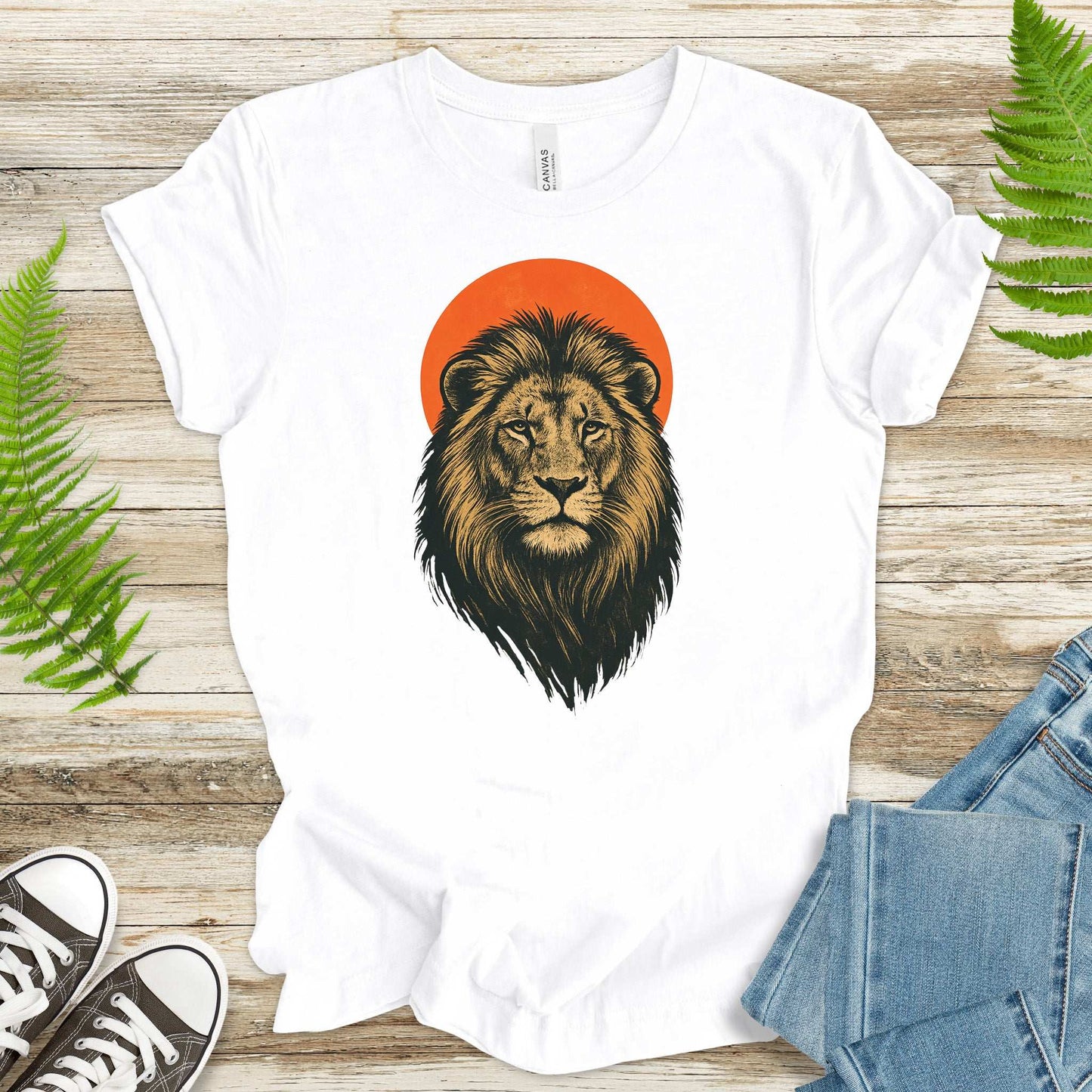 Vintage Lion Sun T-Shirt – Japanese Style Safari King Tee