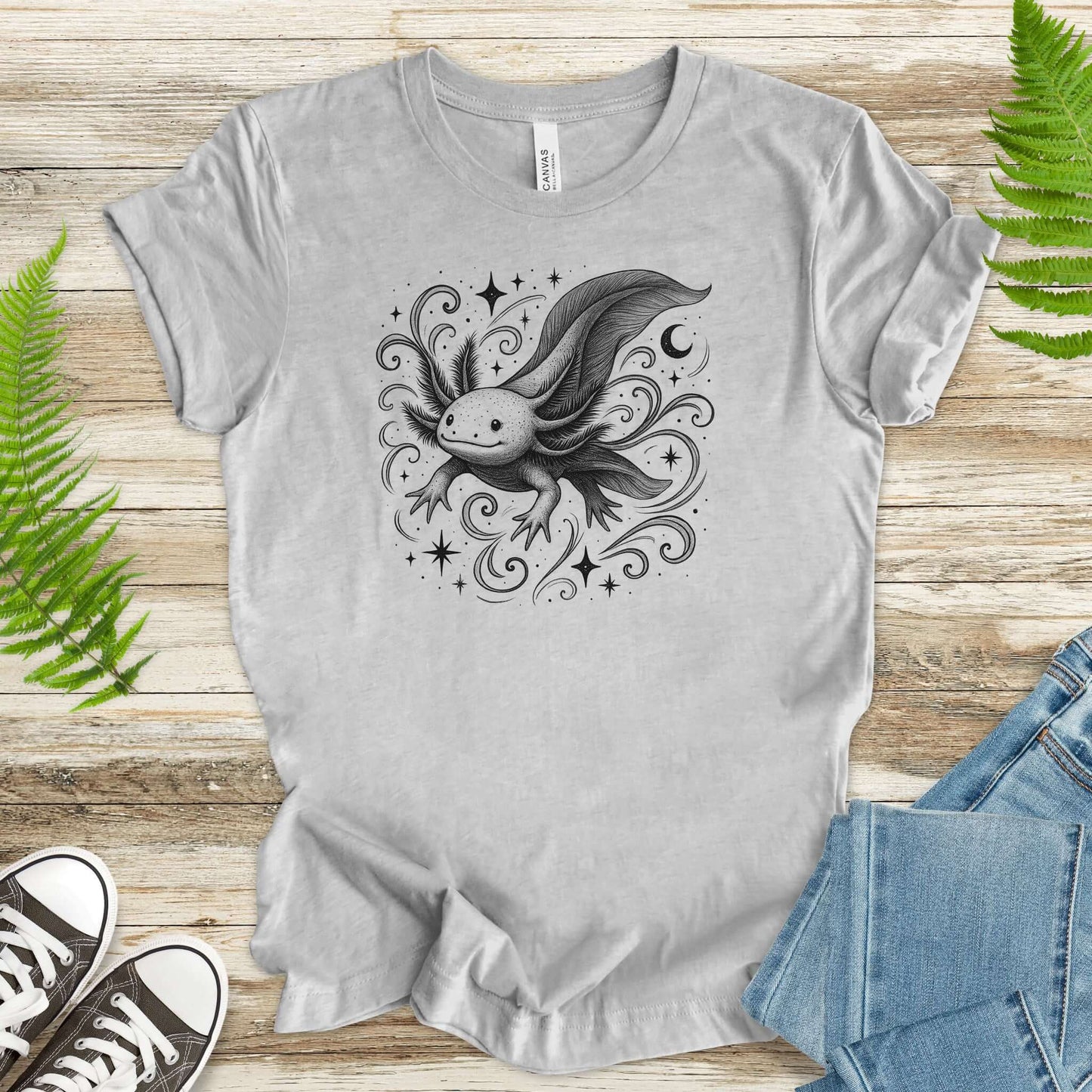 Magical Axolotl Moonlit Swim T-Shirt