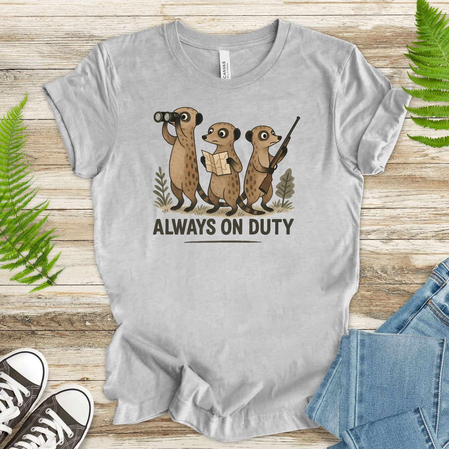 Meerkat Surveillance Squad T-Shirt – Funny Animal Guard Shirt
