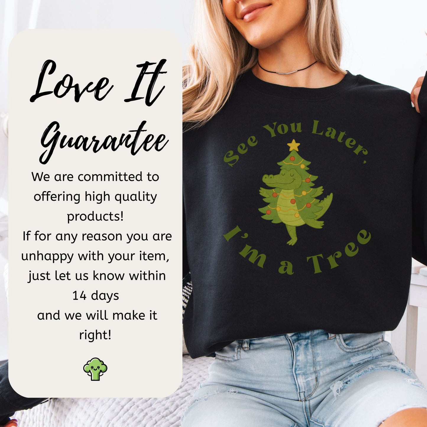 Merry Croc Tree Sweatshirt – Funny Alligator Christmas Tree Vibes