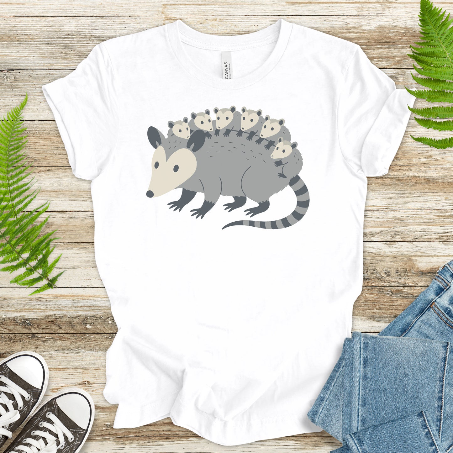 Mother Possum with Babies T-Shirt – Cute Wildlife & Motherhood Gift Tee
