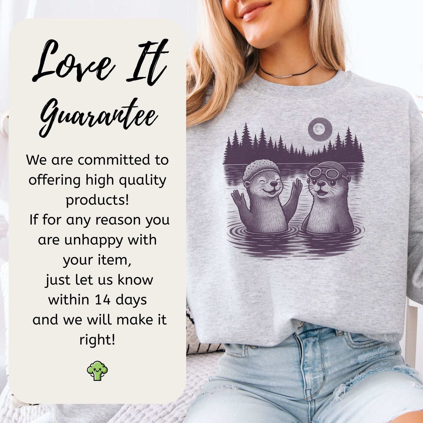 Otter Sweatshirt – Cute & Funny River Otters Mischief Crew