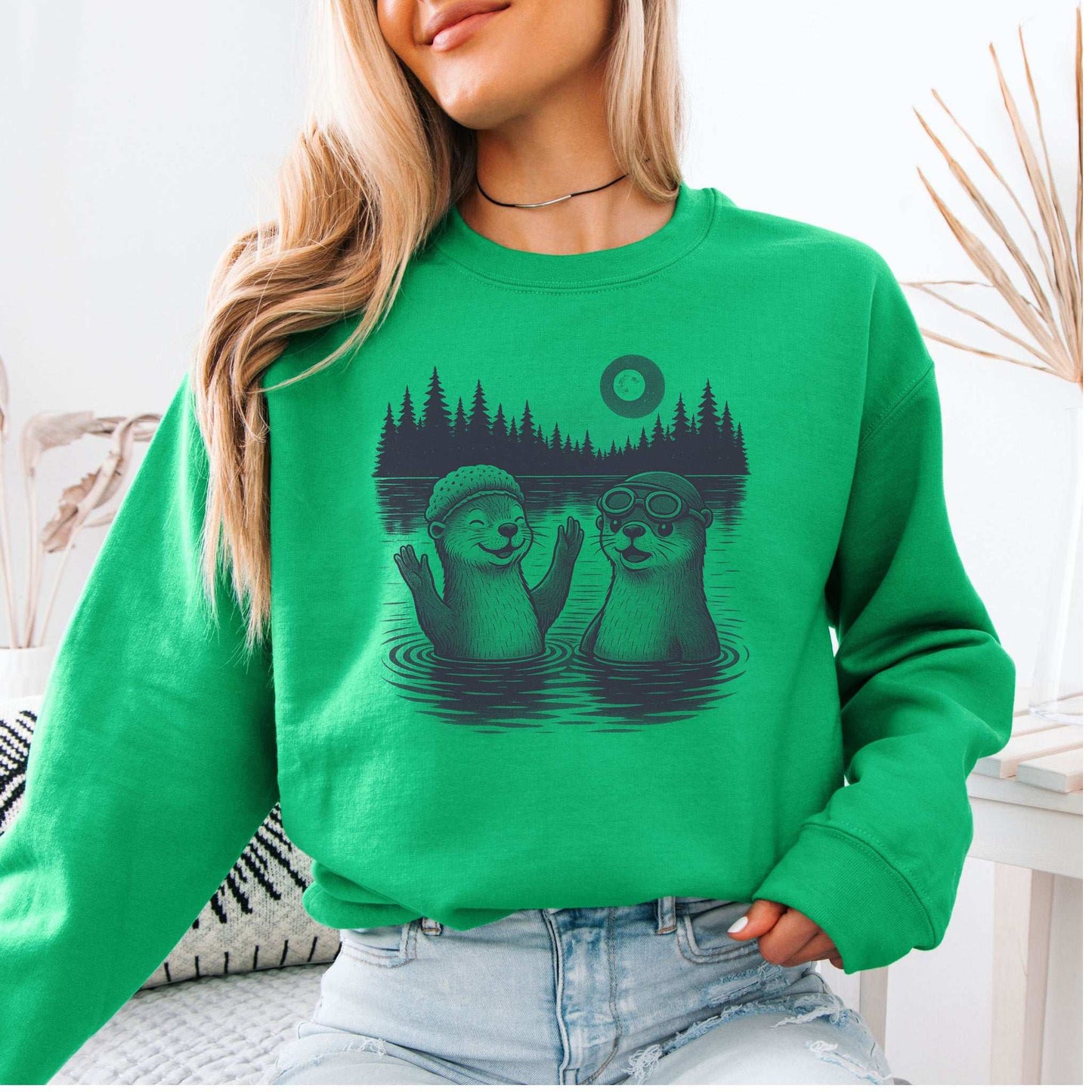 Otter Sweatshirt – Cute & Funny River Otters Mischief Crew