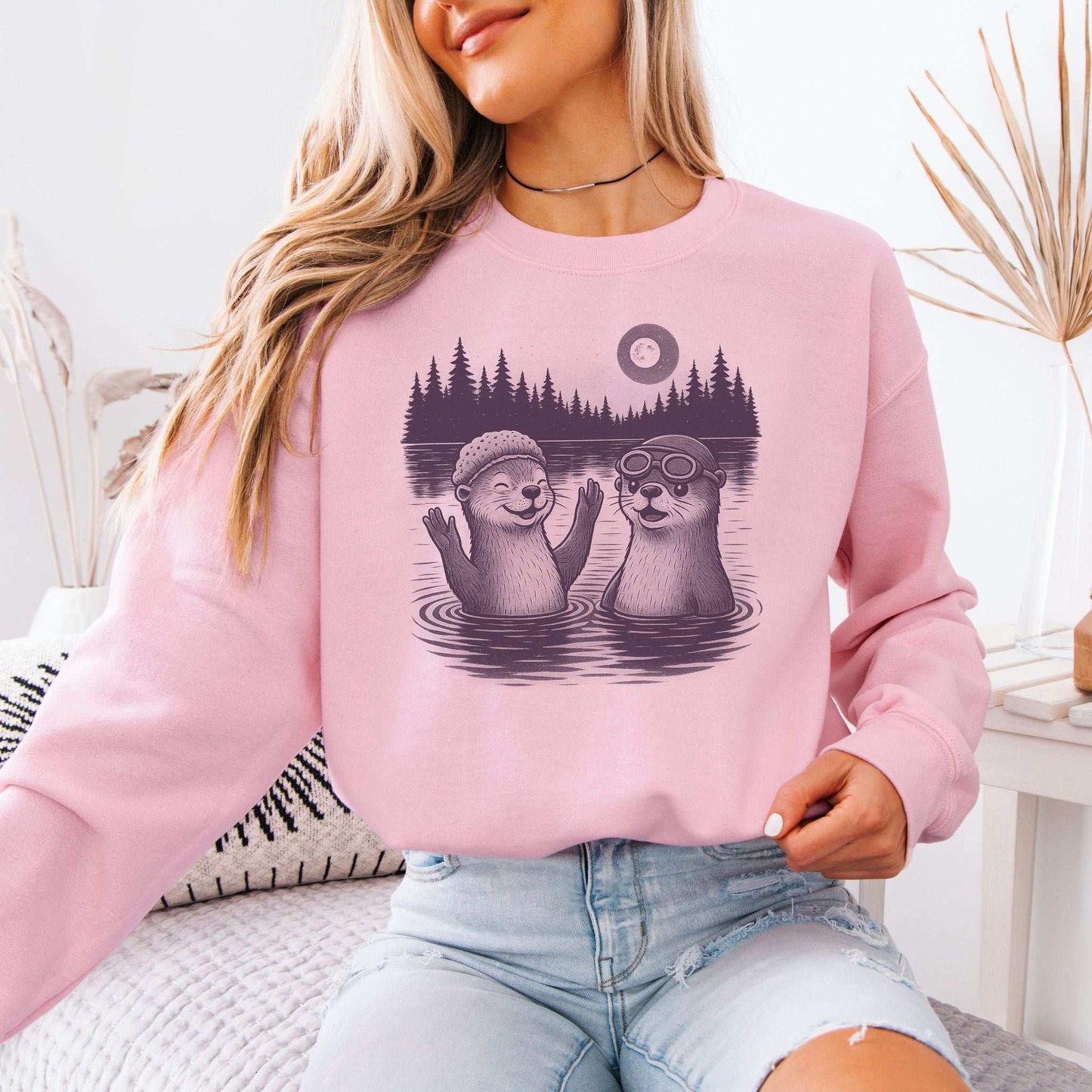 Otter Sweatshirt – Cute & Funny River Otters Mischief Crew