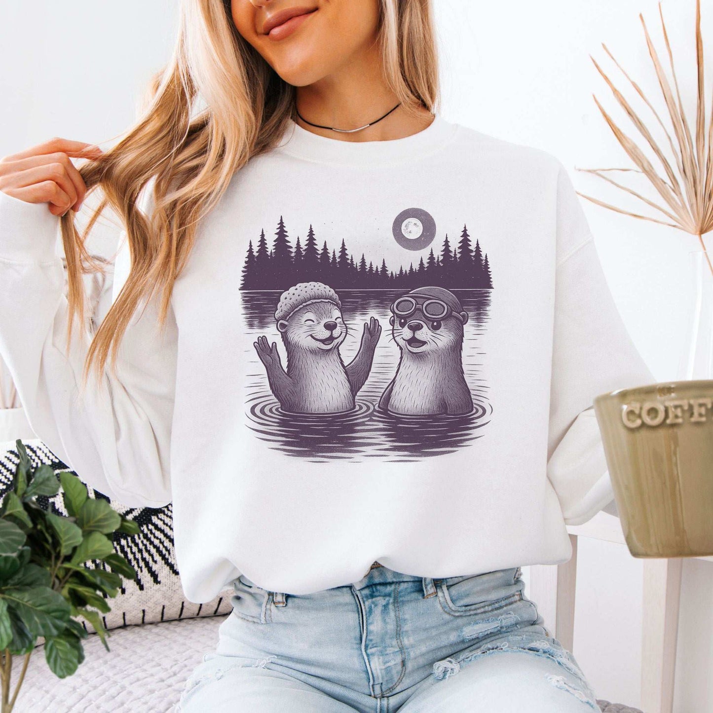 Otter Sweatshirt – Cute & Funny River Otters Mischief Crew