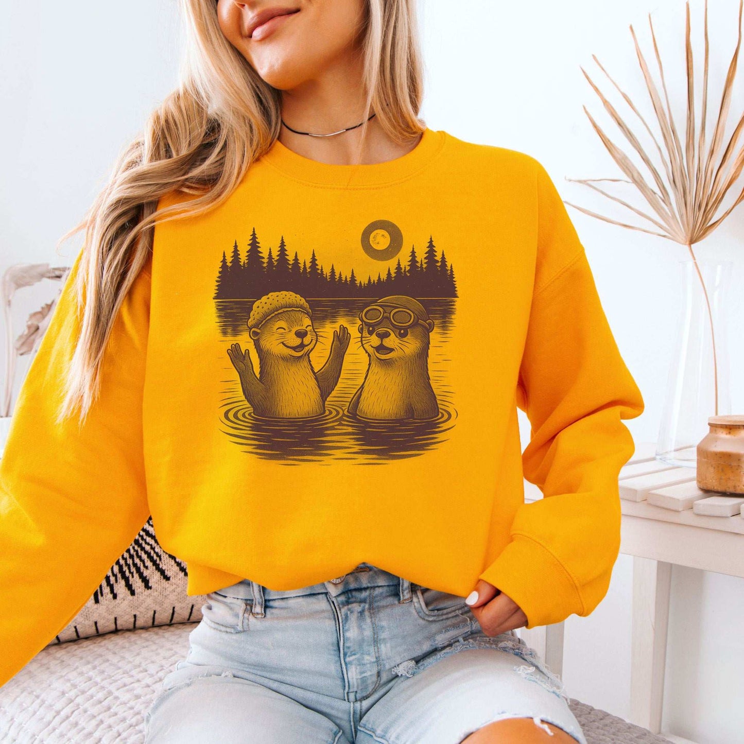 Otter Sweatshirt – Cute & Funny River Otters Mischief Crew
