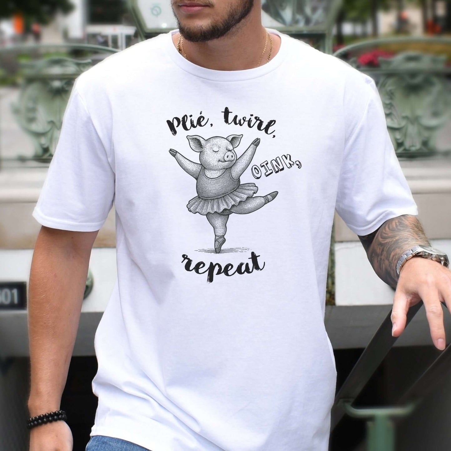 Cute Ballet Pig Shirt – Funny Pig Lover Tee for Farm Girls & Animal Moms