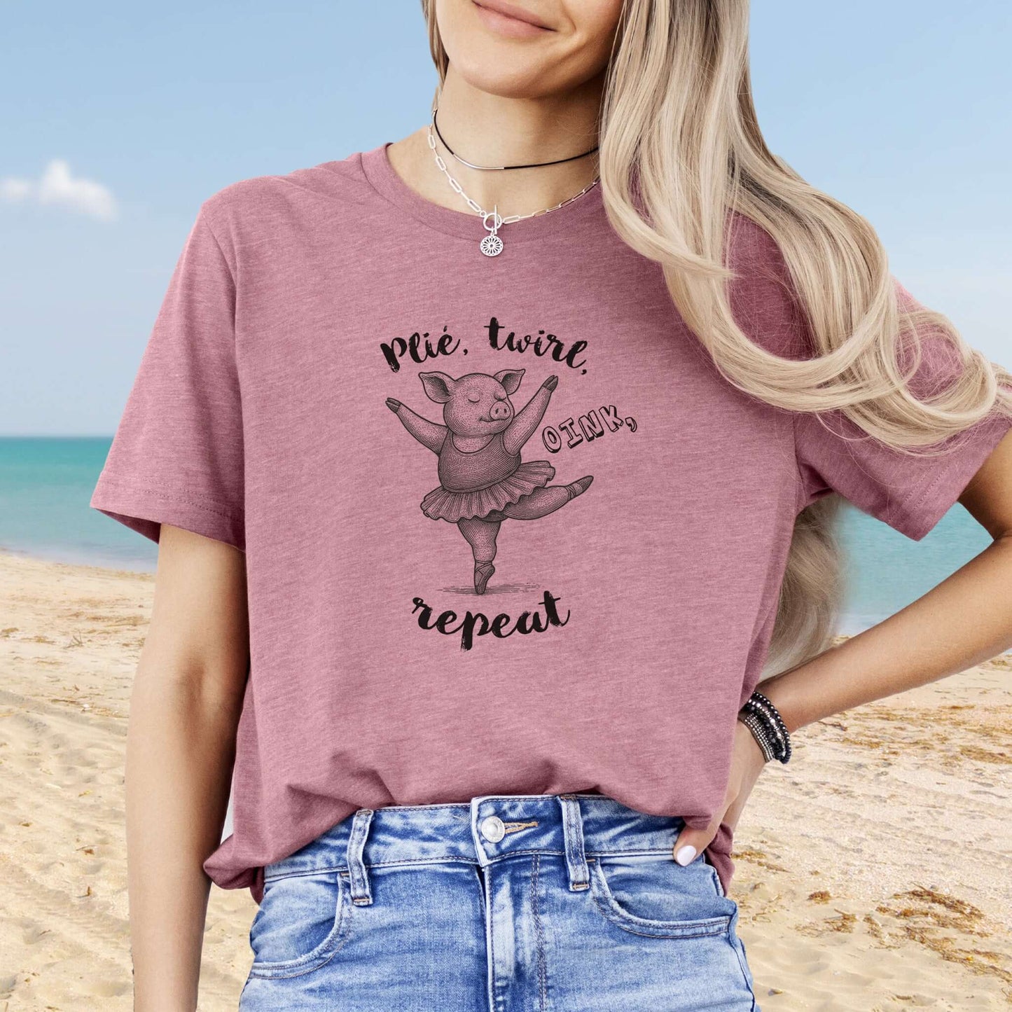 Cute Ballet Pig Shirt – Funny Pig Lover Tee for Farm Girls & Animal Moms