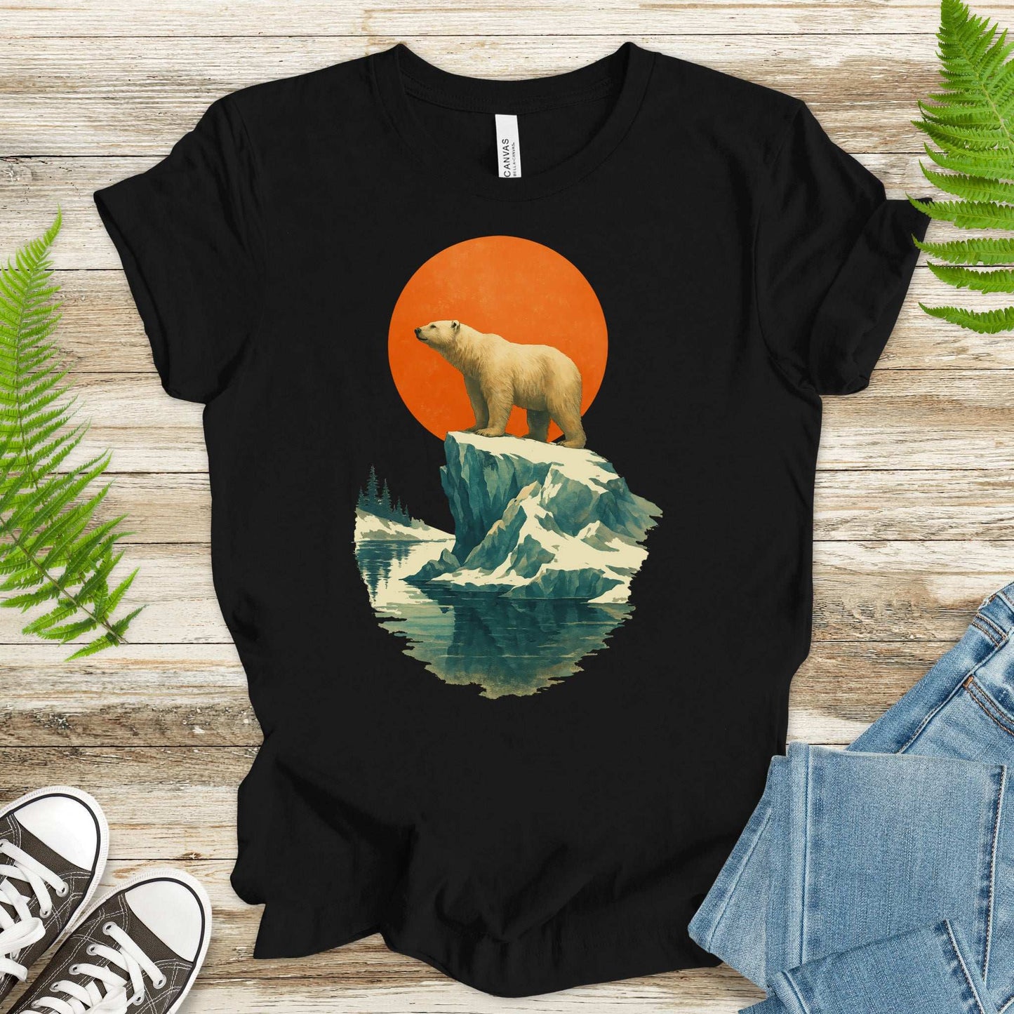 Vintage Polar Bear T-Shirt – Japanese Style Arctic Nature Tee