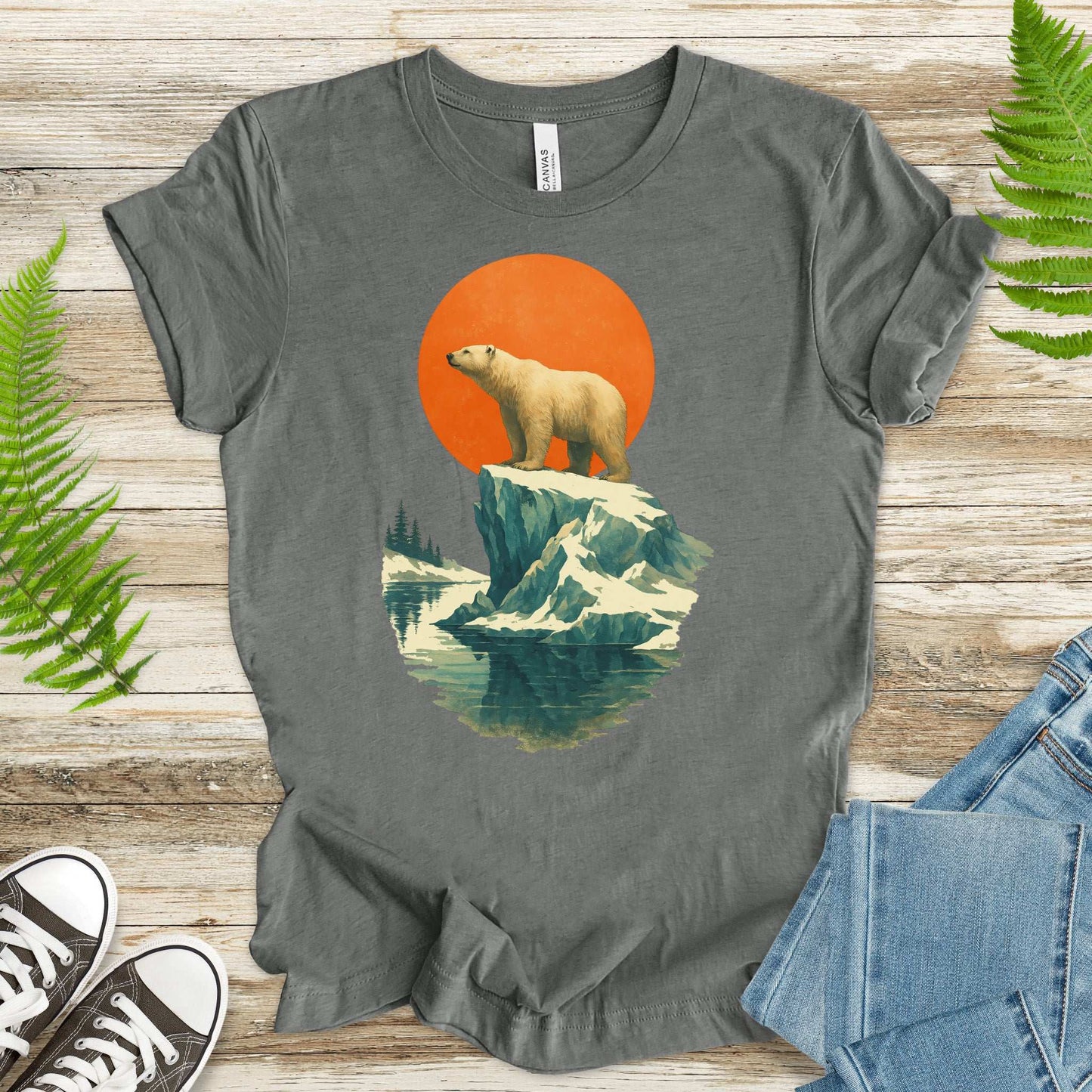 Vintage Polar Bear T-Shirt – Japanese Style Arctic Nature Tee