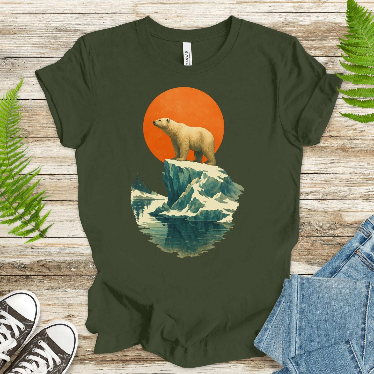 Vintage Polar Bear T-Shirt – Japanese Style Arctic Nature Tee