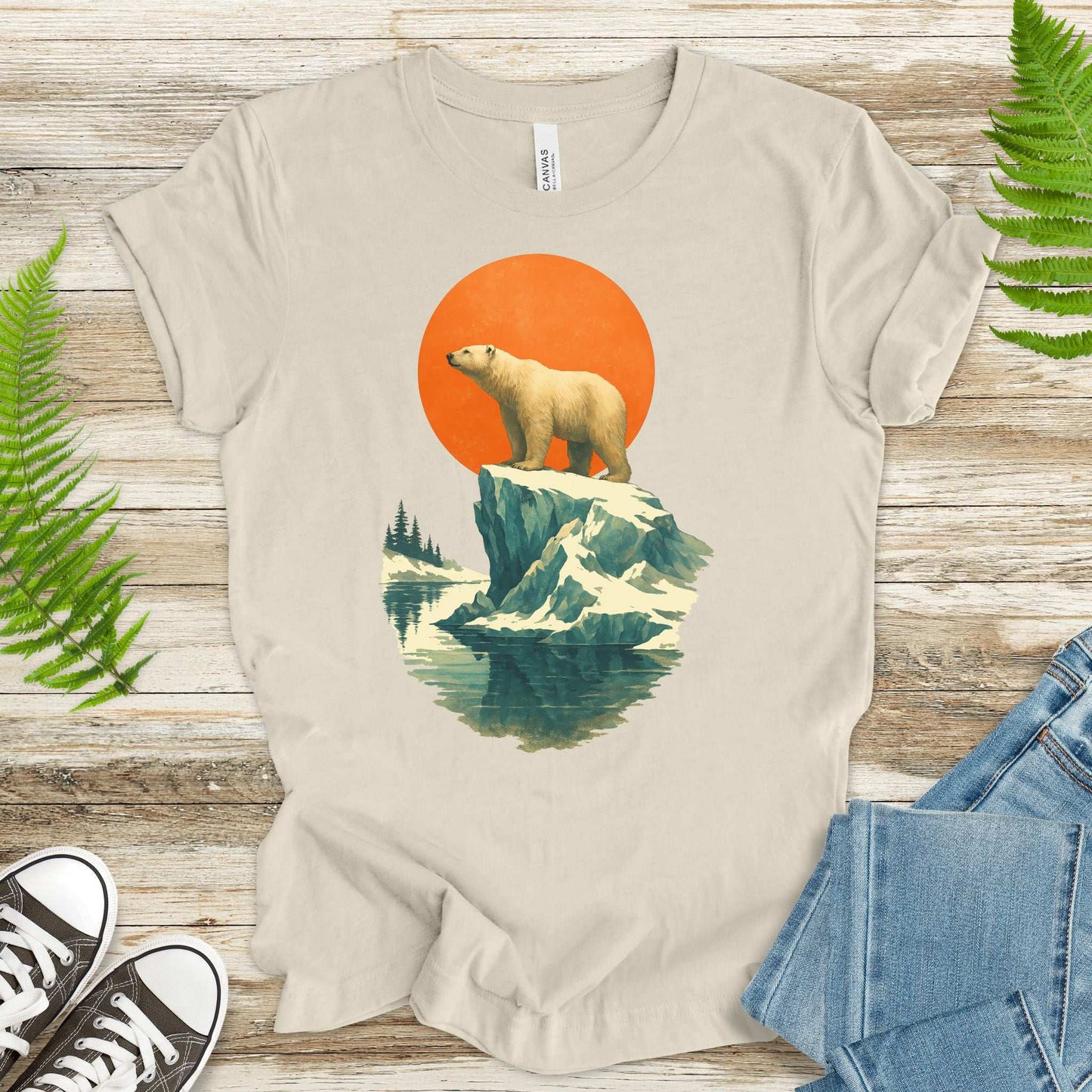 Vintage Polar Bear T-Shirt – Japanese Style Arctic Nature Tee